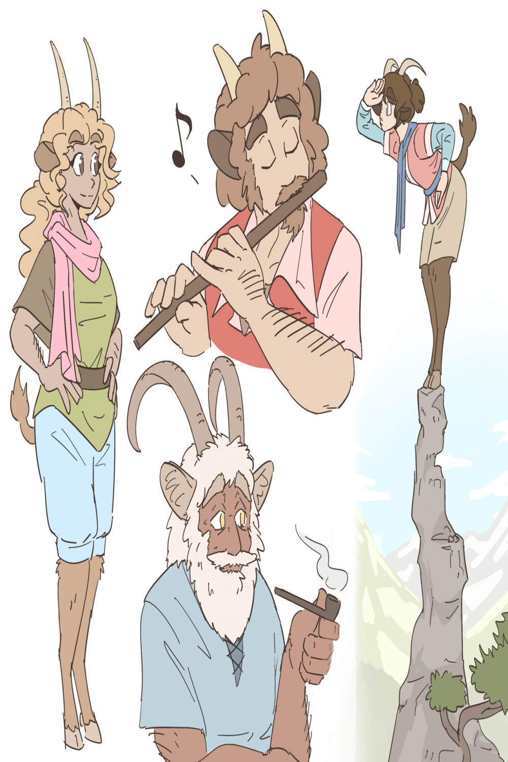 A Dumping Ground for Shitty Drawings — goat people