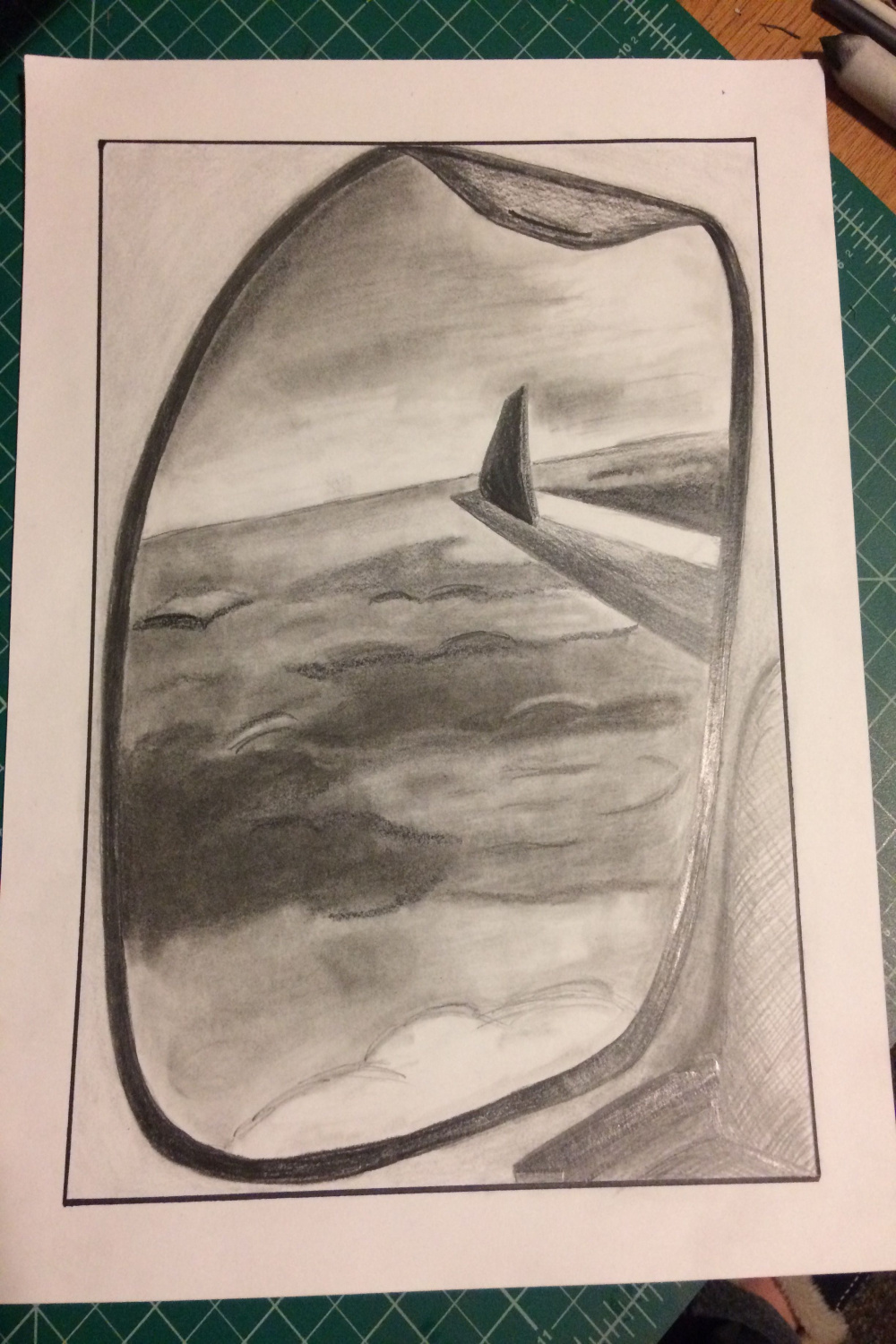 // Altitude Illustration: This is graphite drawing of the
