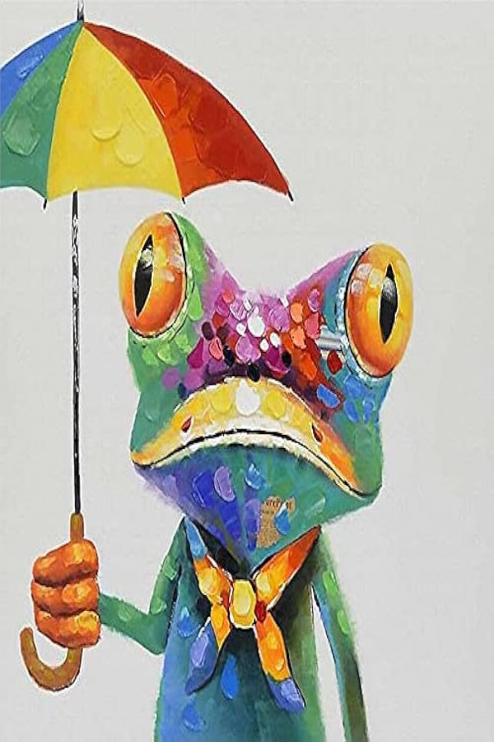 Animal Colourful Frog Oil Pictures Painting Colours by Numbers Acrylic  Paint Drawing on Canvas Wall Hand-Painted Home Decor A  x  cm
