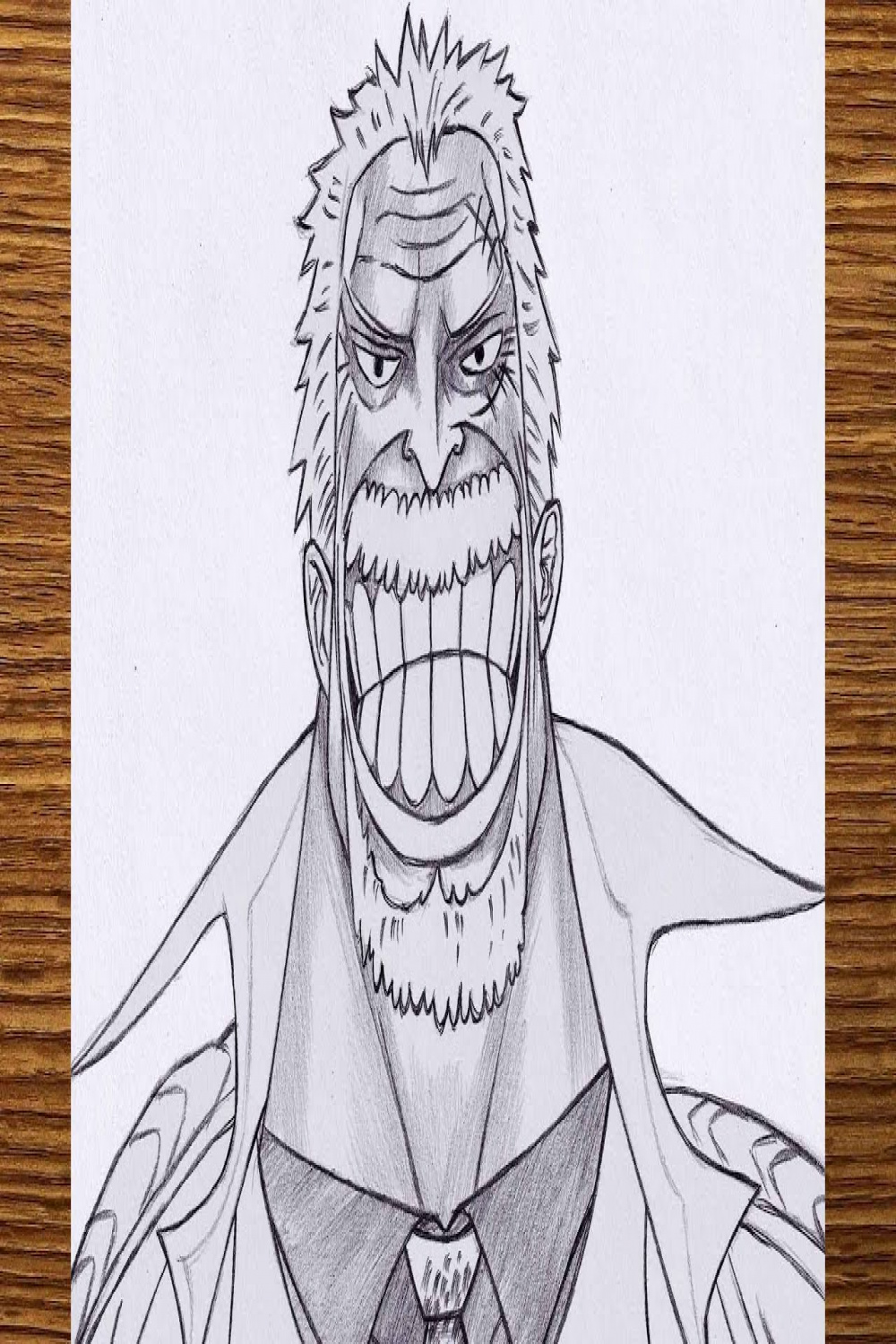 Anime sketch  how to draw Garp step by step  One Piece Tutorial