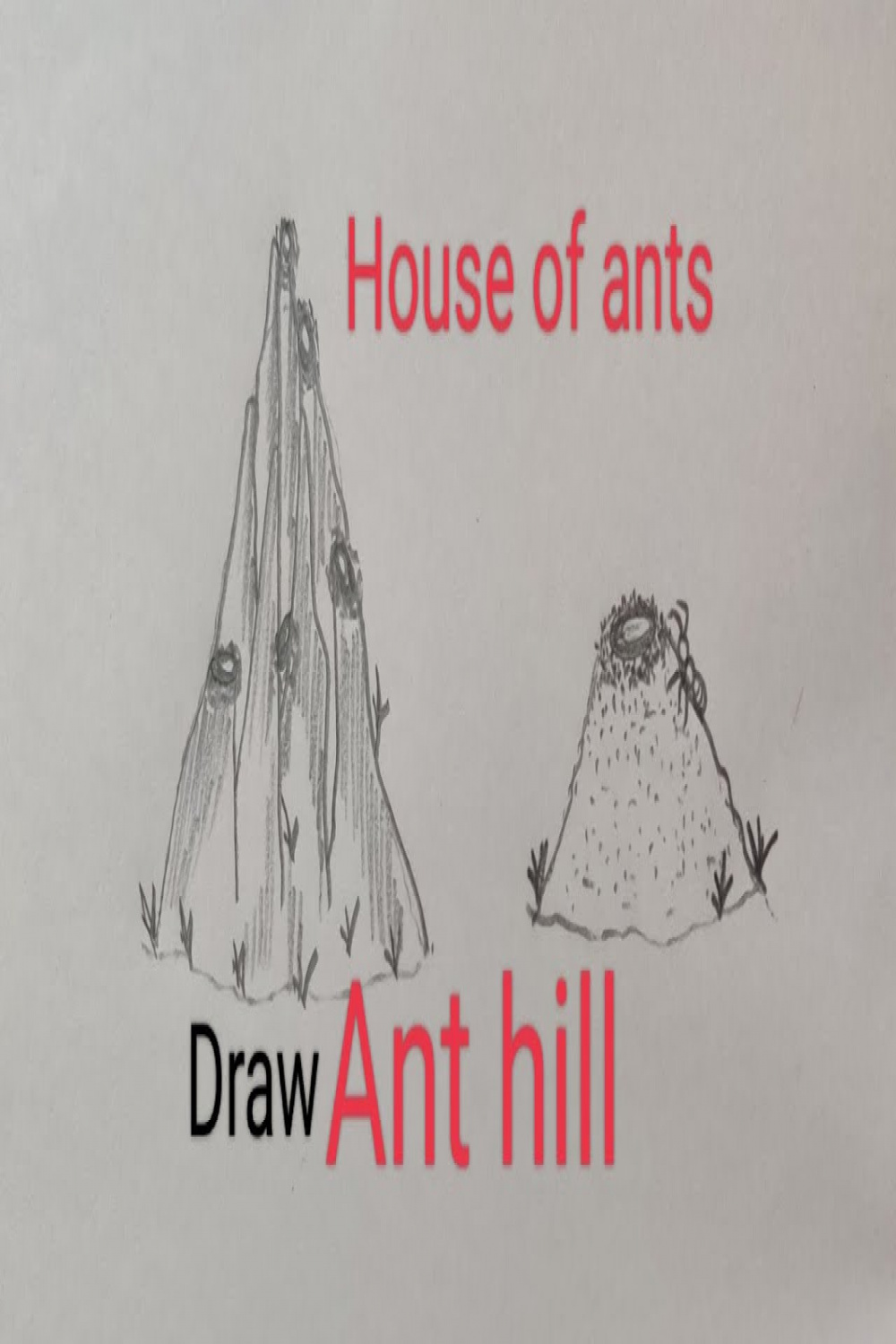 Ant house drawing easy for kids, Ant hill drawing easy for kids,Draw ant  house easy, Draw ant hill.