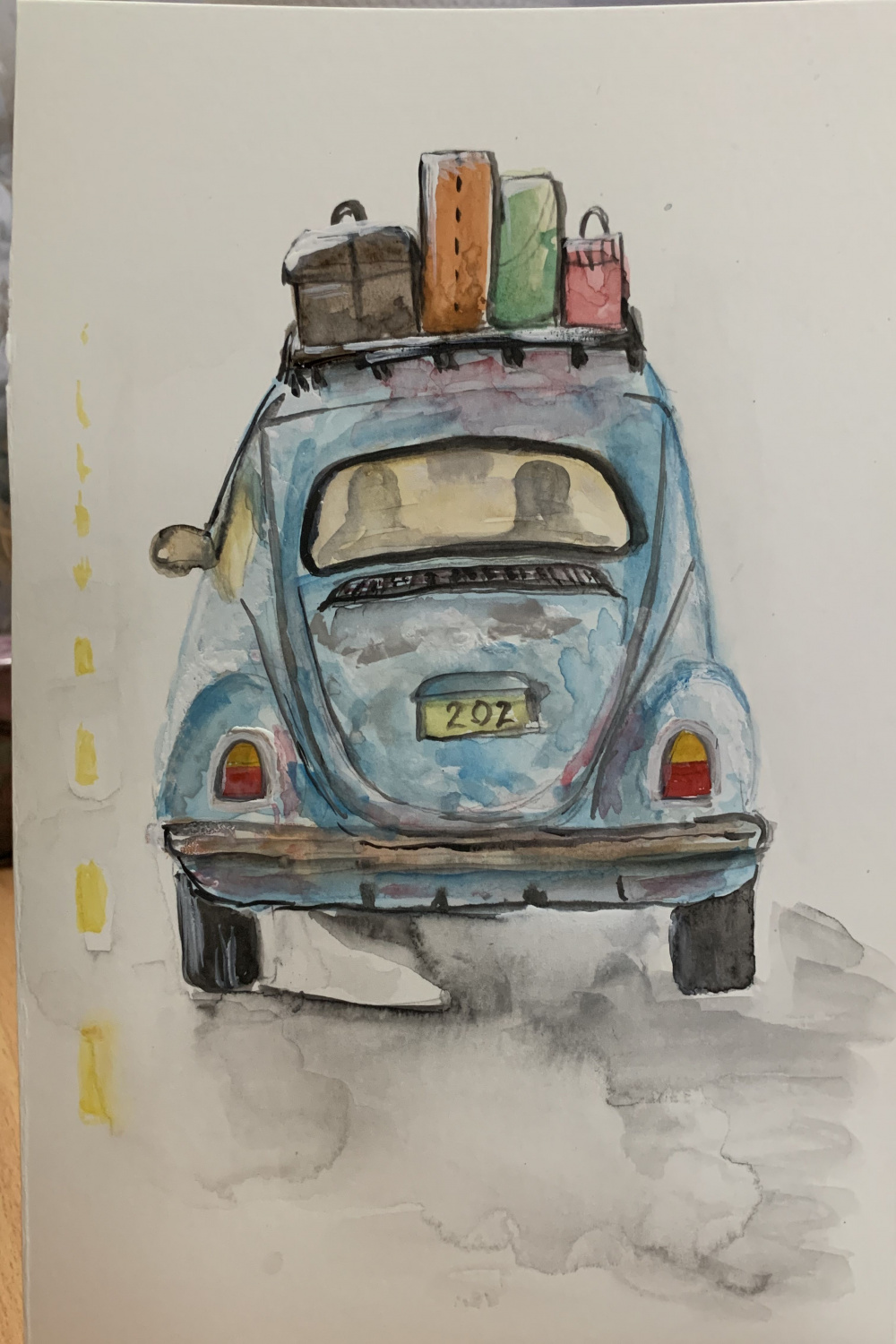 Antique old and rustic car  Watercolor art diy, Watercolour