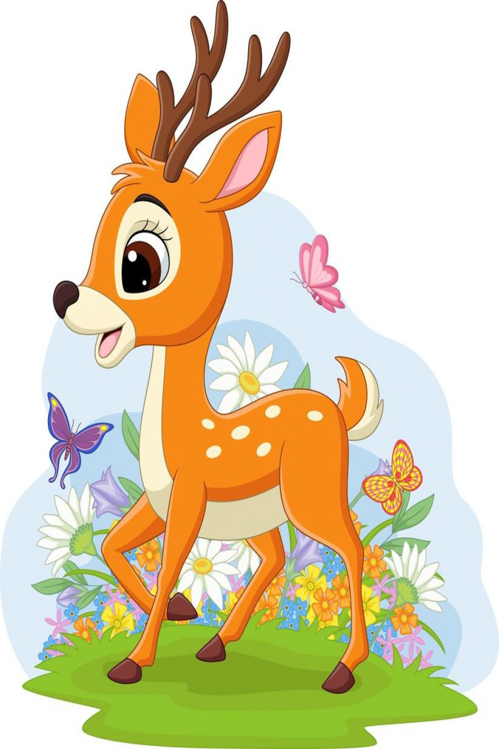 Baby Deer Vector Art, Icons, and Graphics for Free Download
