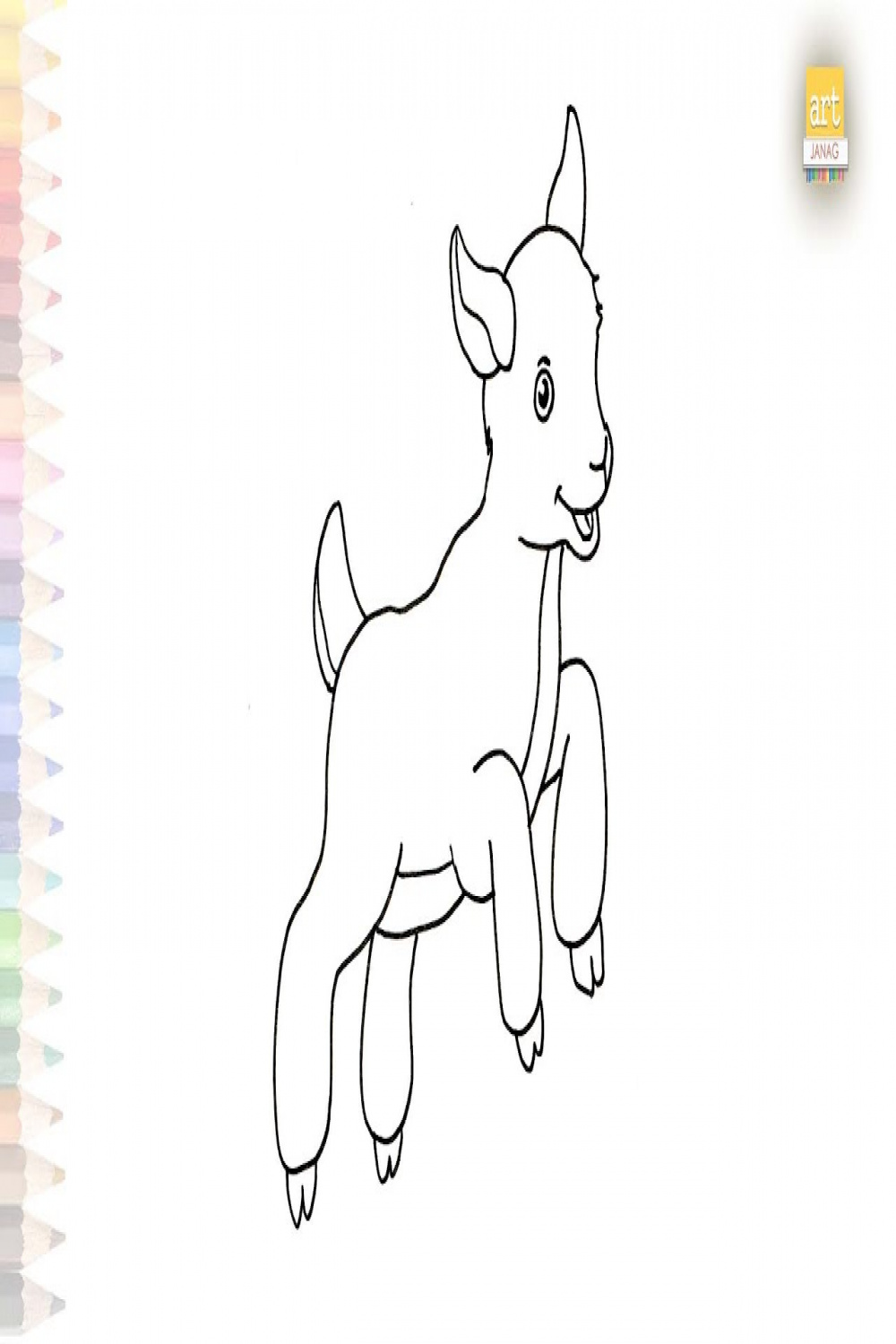 Baby goat cartoon drawing easy  Dibujo de cabra bebé  How to draw A GOAT   Goat drawing sketches