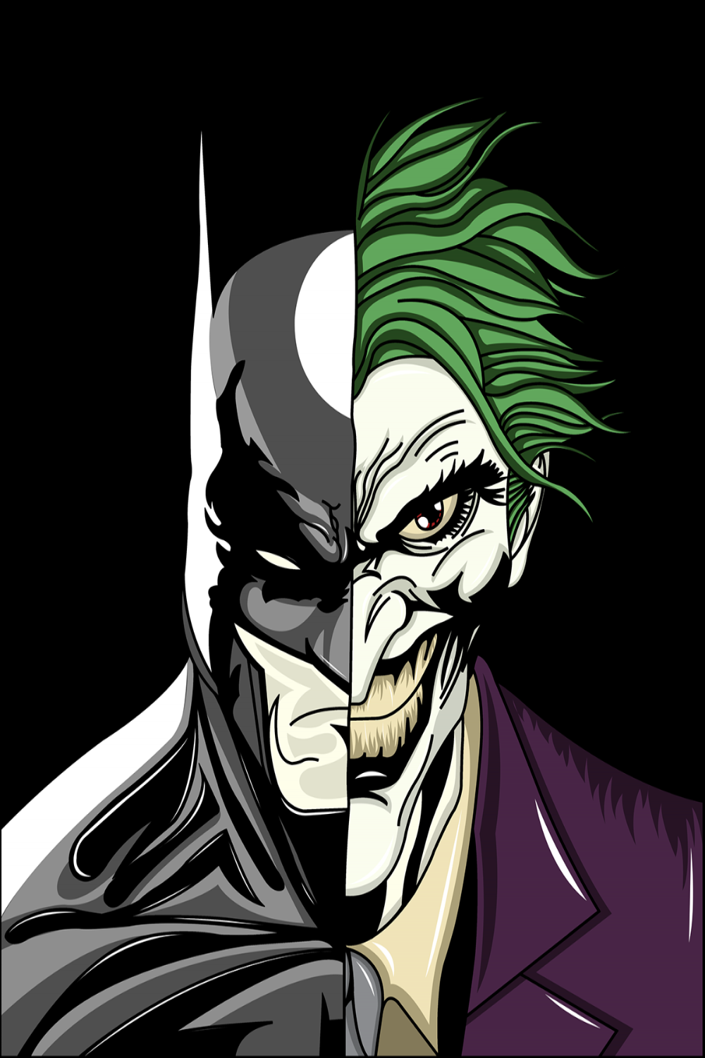 Batman & Joker on Behance  Joker drawings, Batman drawing, Batman