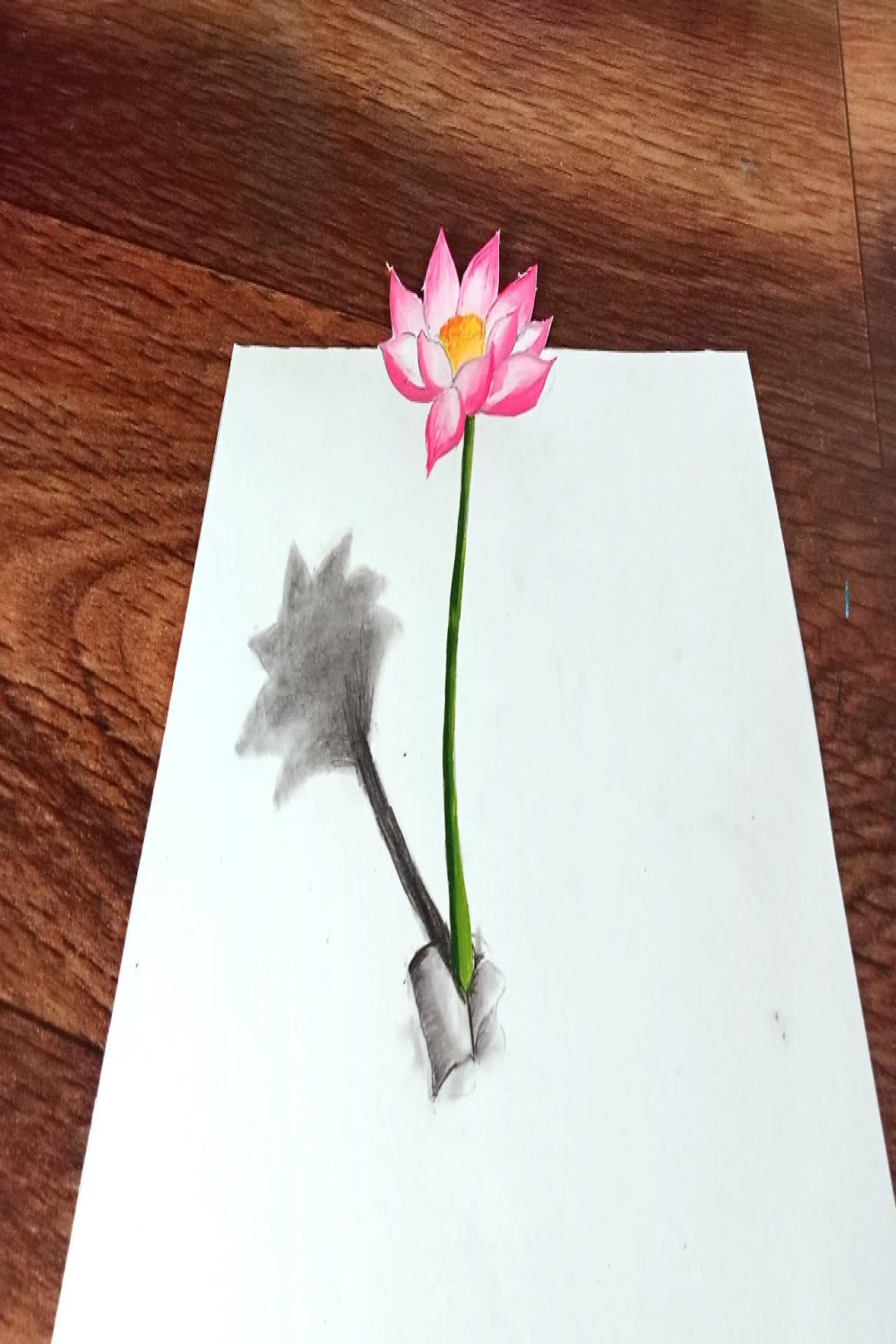 Beautiful Lotus Flower Drawing  Easy Flower Drawing  Realistic Lotus  Flower Drawing  d flower