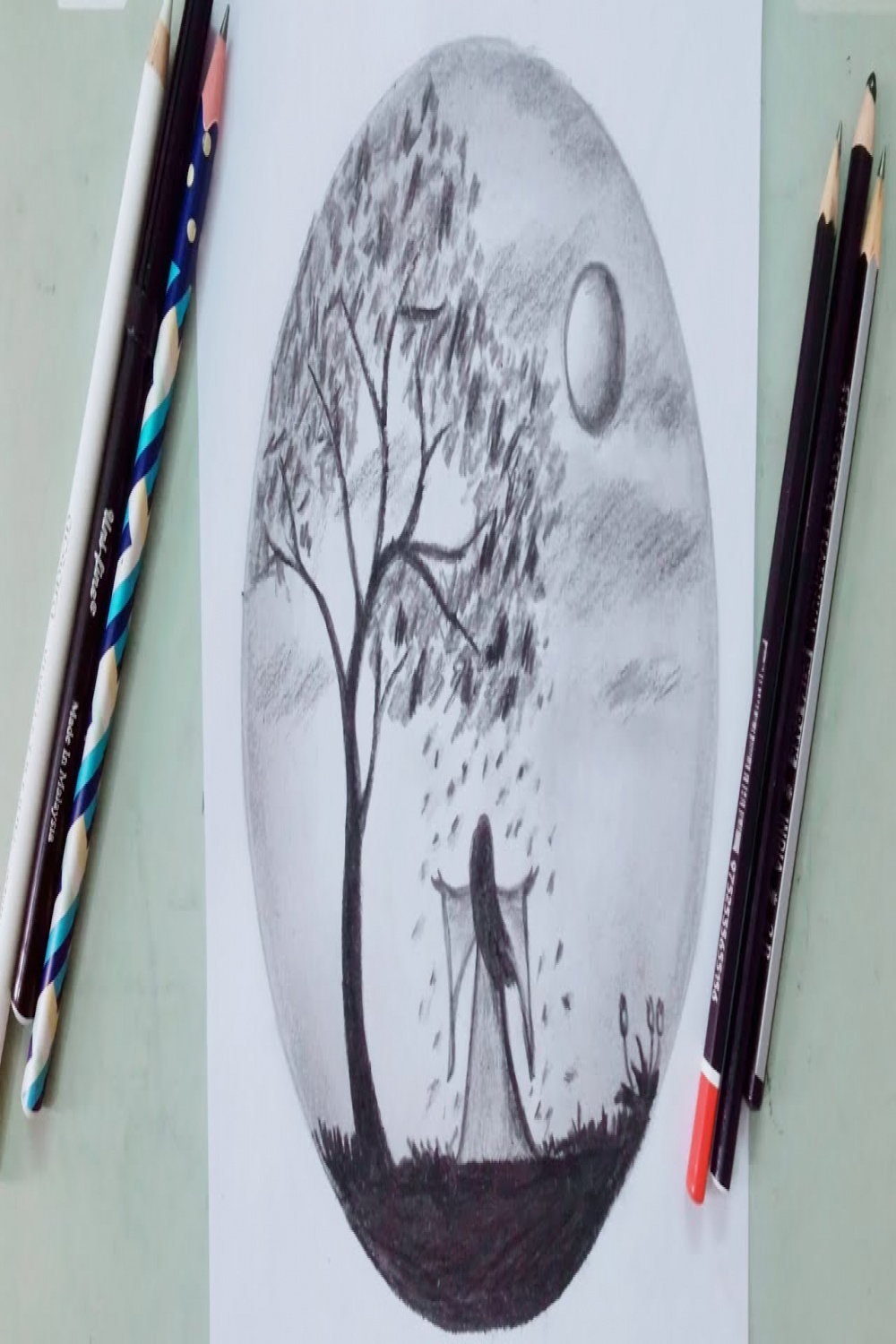 Beautiful Pencil Sketch drawing for beginners / Pencil Sketch Tutrorial /  by All Unique Art.