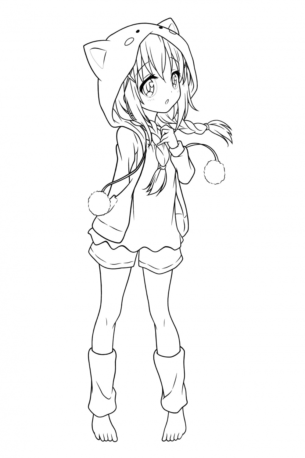 Best Anime Girl Coloring Pages PDF - Coloringfolder