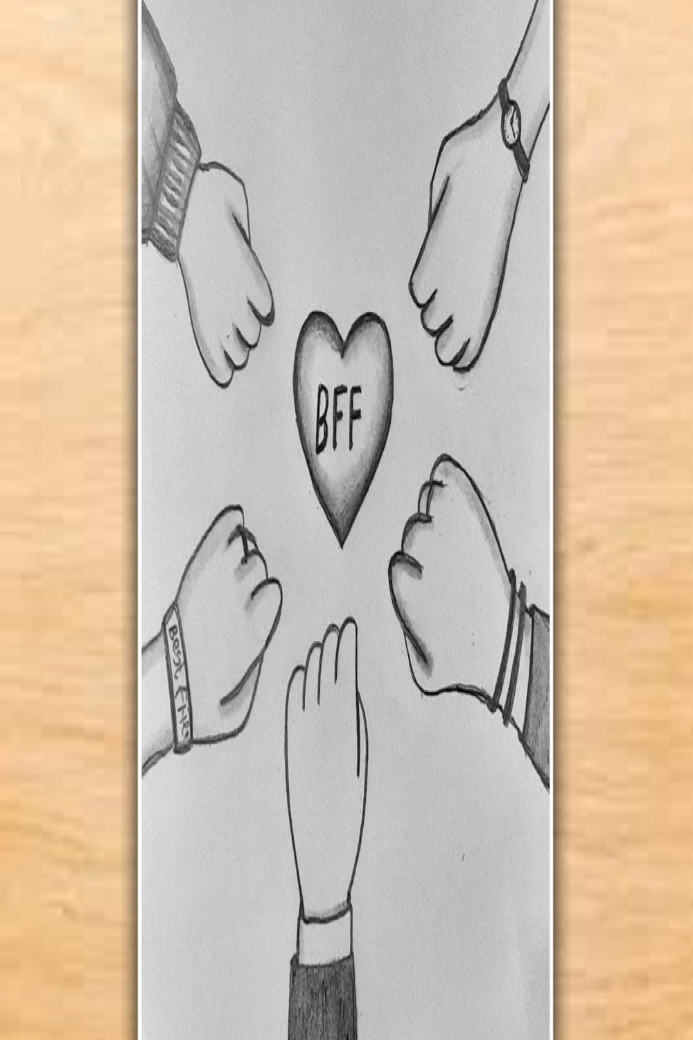 BFF Drawing Easy for Beginners/ Five Best Friends Drawing / Friendship Day  Drawing /Pencil Drawing