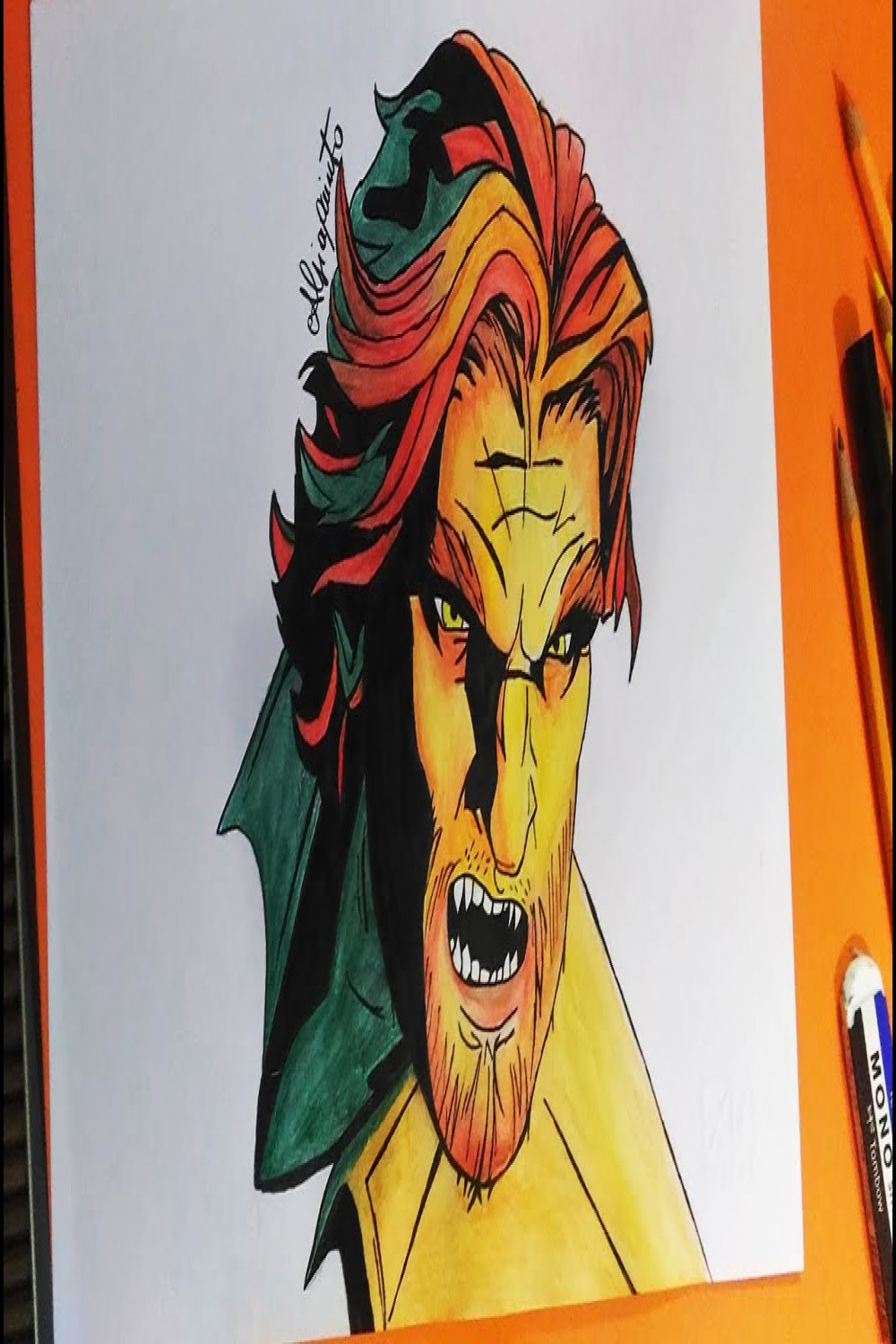 BIGBY WOLF - THE WOLF AMONG US - Speed Drawing - Portrait - YouTube