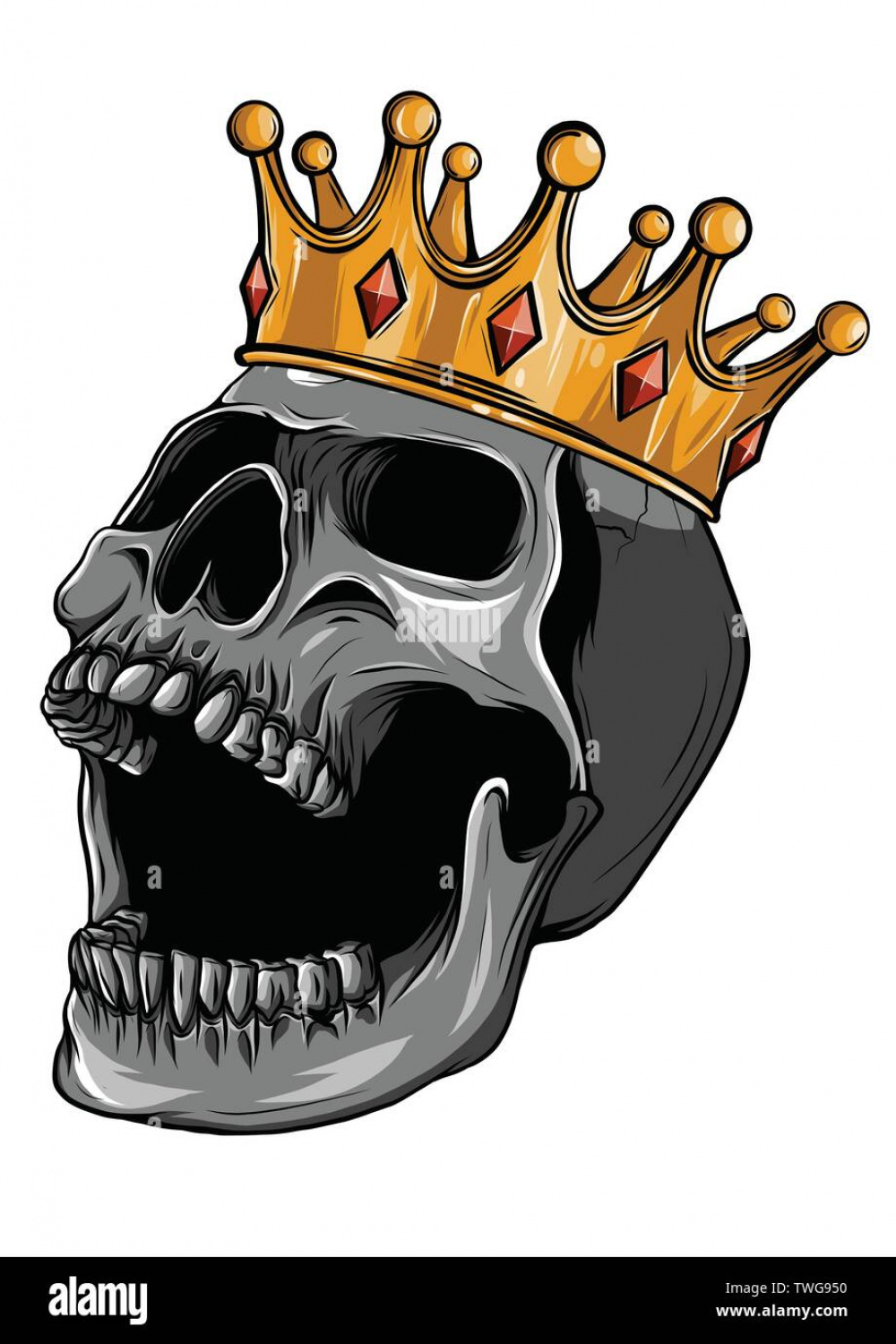 Black white drawing royal crown hi-res stock photography and