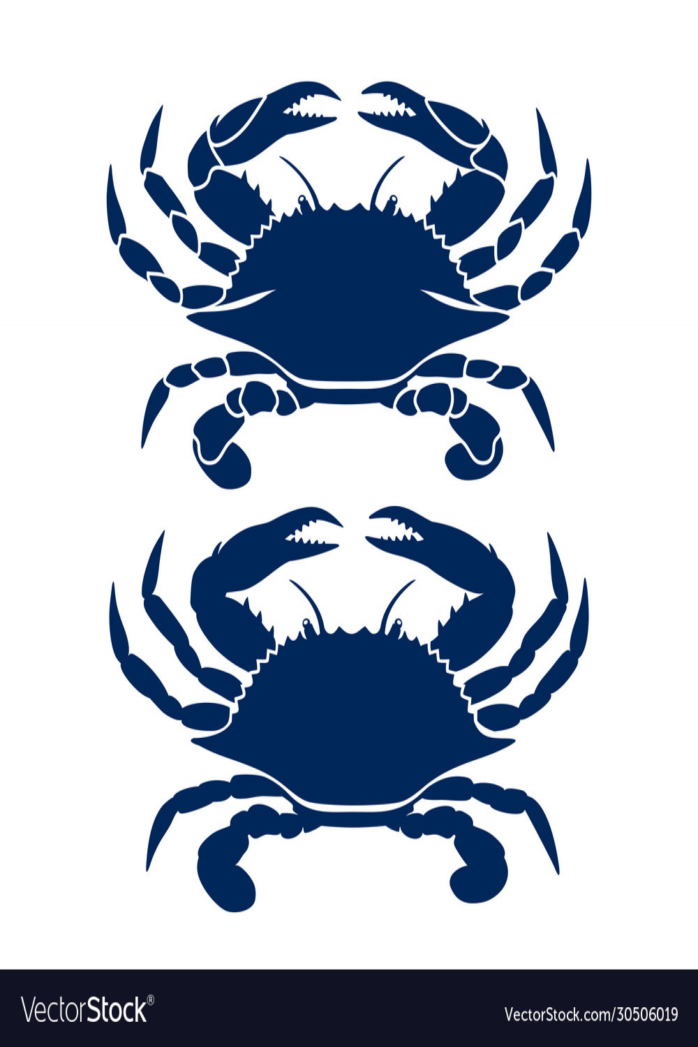 Blue crab drawing Royalty Free Vector Image - VectorStock