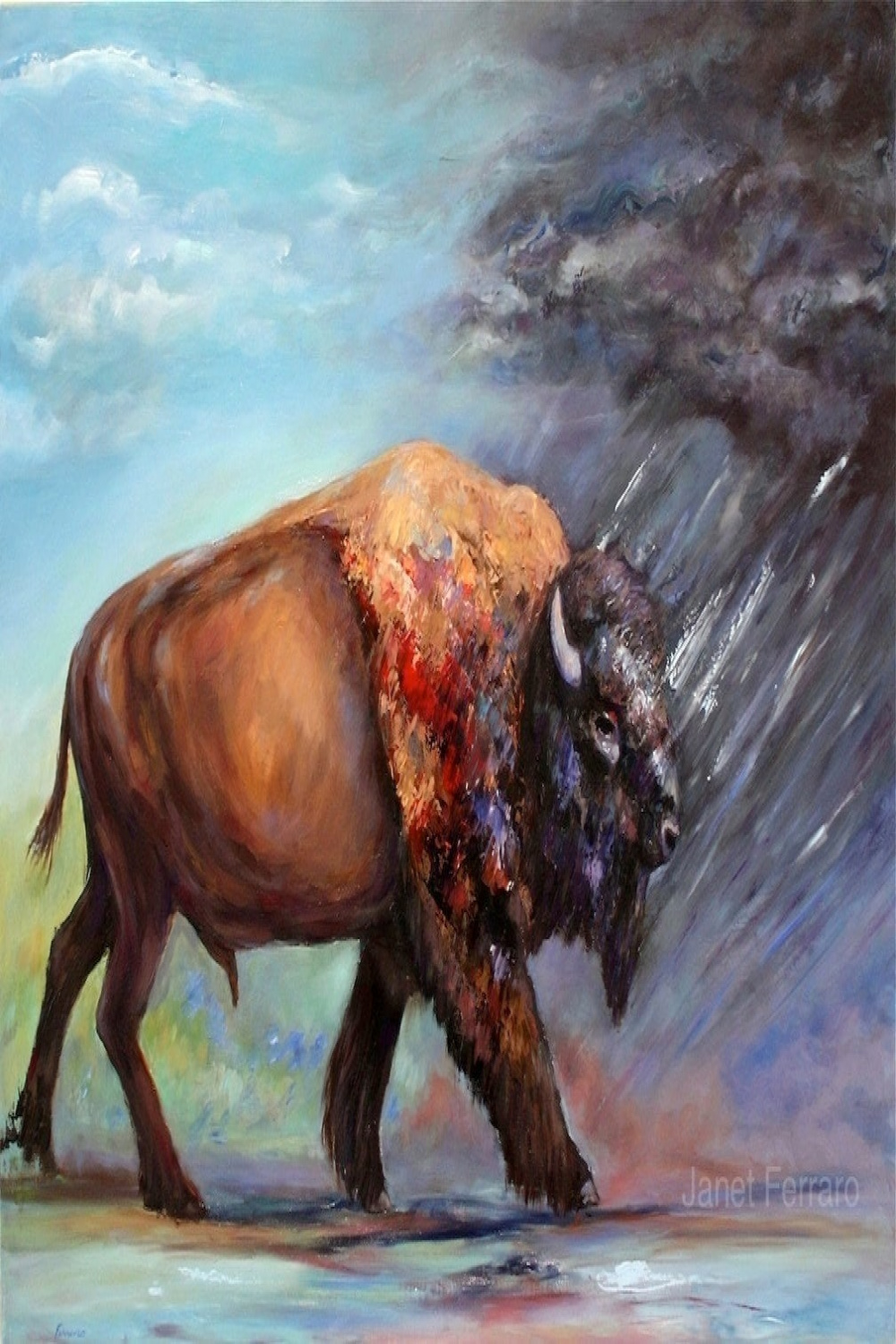 Buffalo Painting-Buffalo Artwork- 