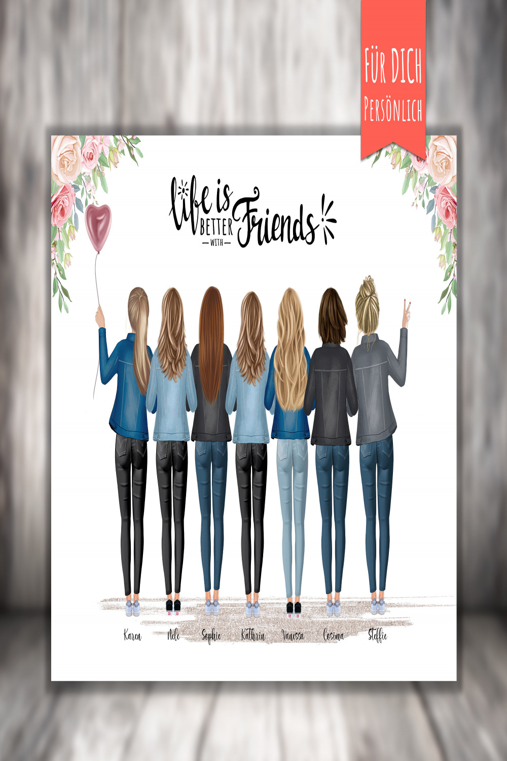 Buy Personalized BFF  Best Friends Poster, Personalized Gift