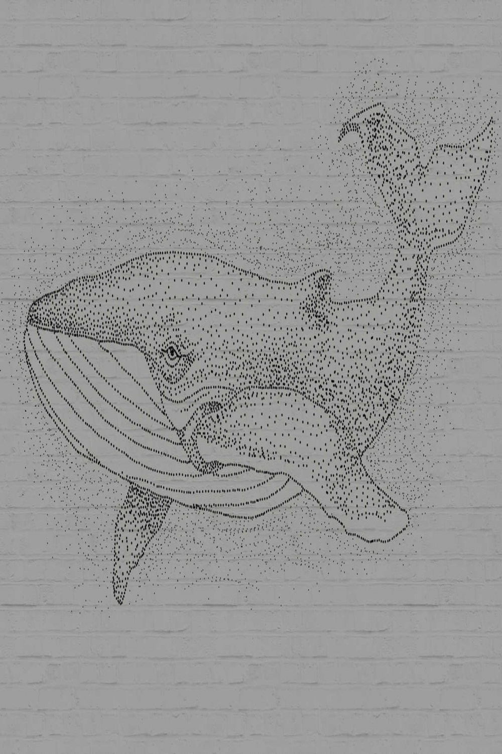 Canvas painting Whale - Drawing Style - D Stone Wall  DD12080