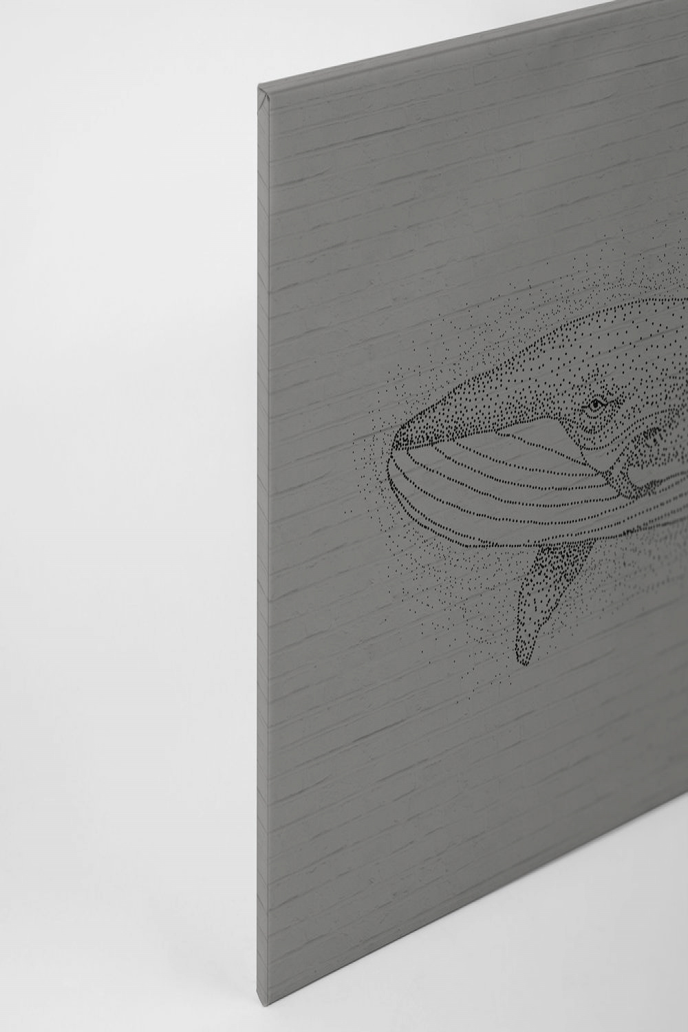 Canvas painting Whale - Drawing Style - D Stone Wall  DD12080
