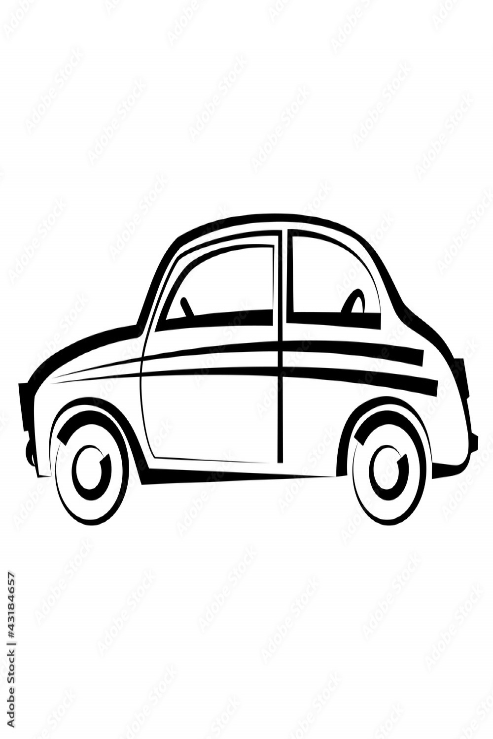 Car. freehand drawing