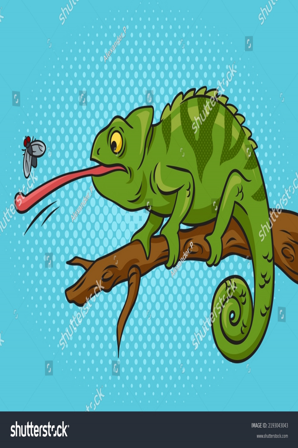 Chameleon Catches Fly Royalty-Free Images, Stock Photos
