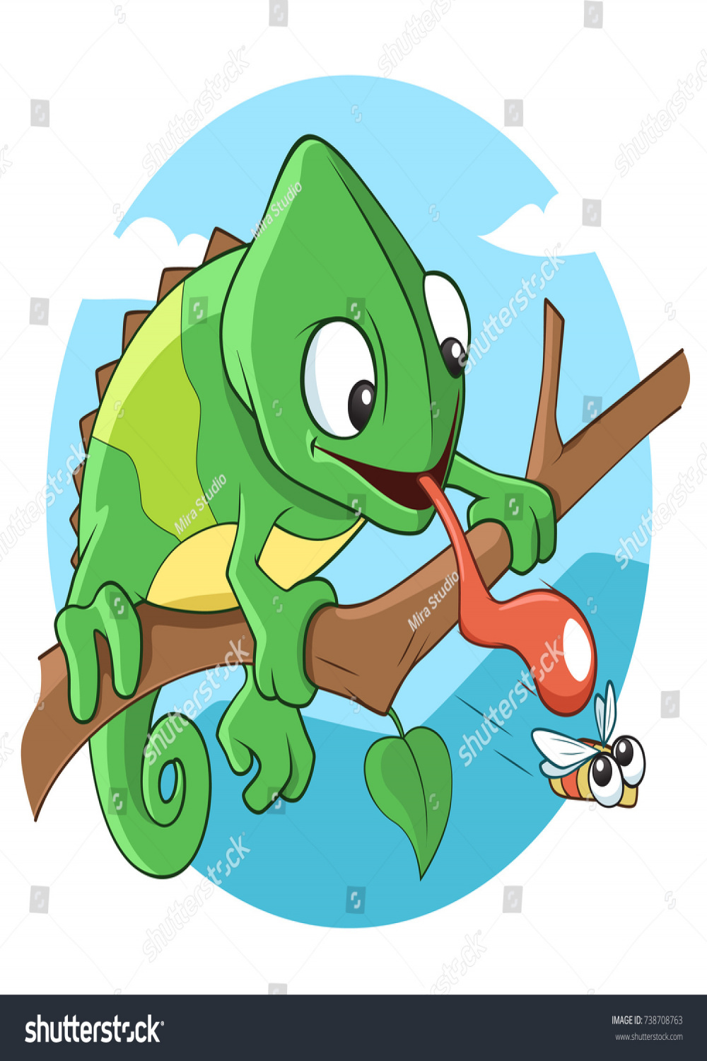Chameleon Catches Fly Royalty-Free Images, Stock Photos