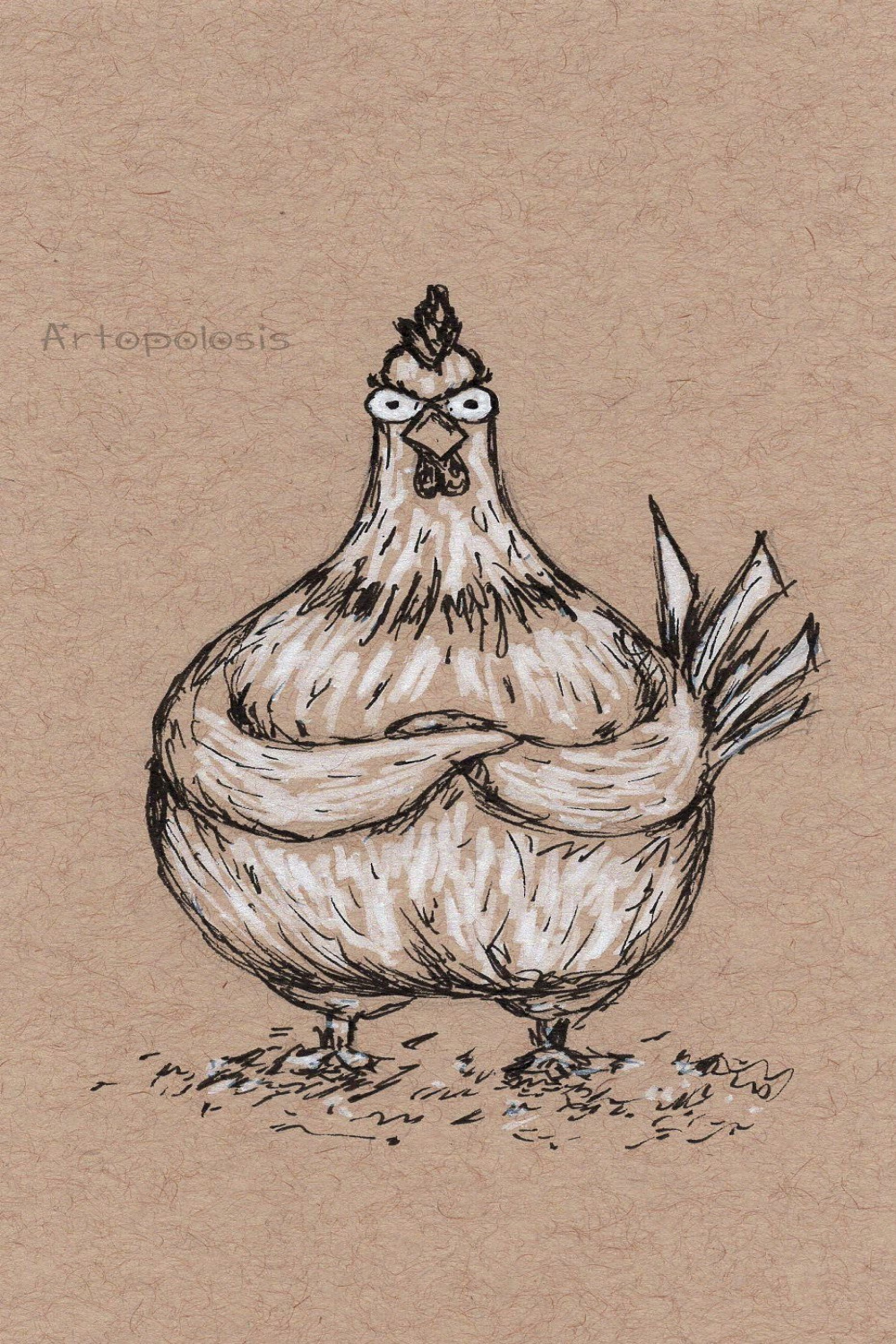 chicken #funny #art #drawing #illustration #animals #kfc #egg
