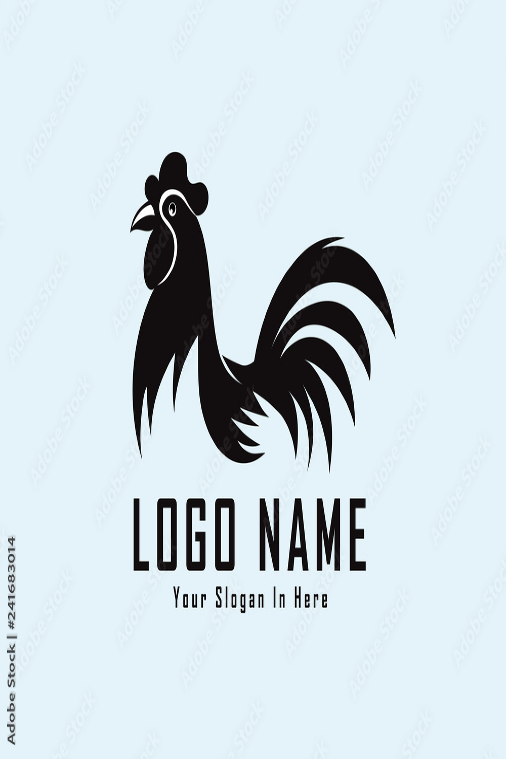 chicken, rooster drawing art logo design inspiration Stock Vector