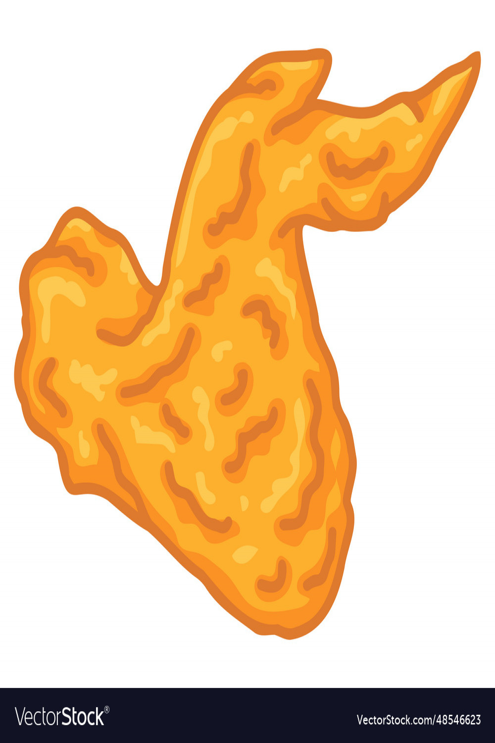 Chicken wings doodle drawing design icon Vector Image