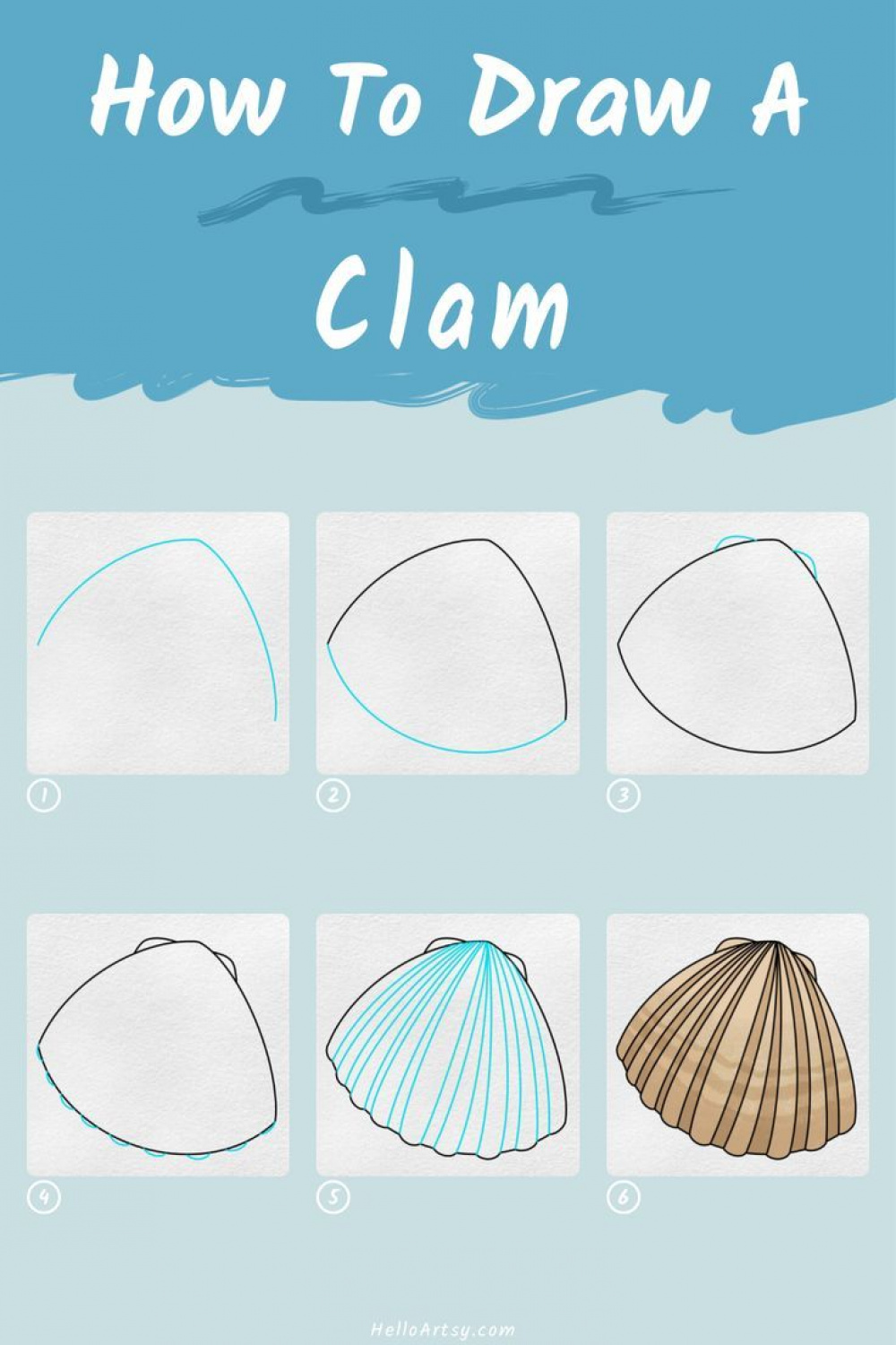 Clam Drawing  Sea animals drawings, Drawings, Fish drawings
