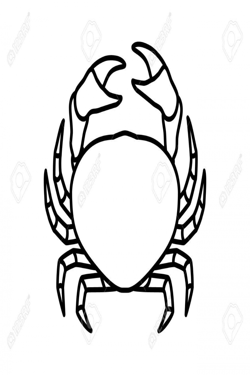 Crab Or Crustacean Line Art Icon For Food Apps And Websites