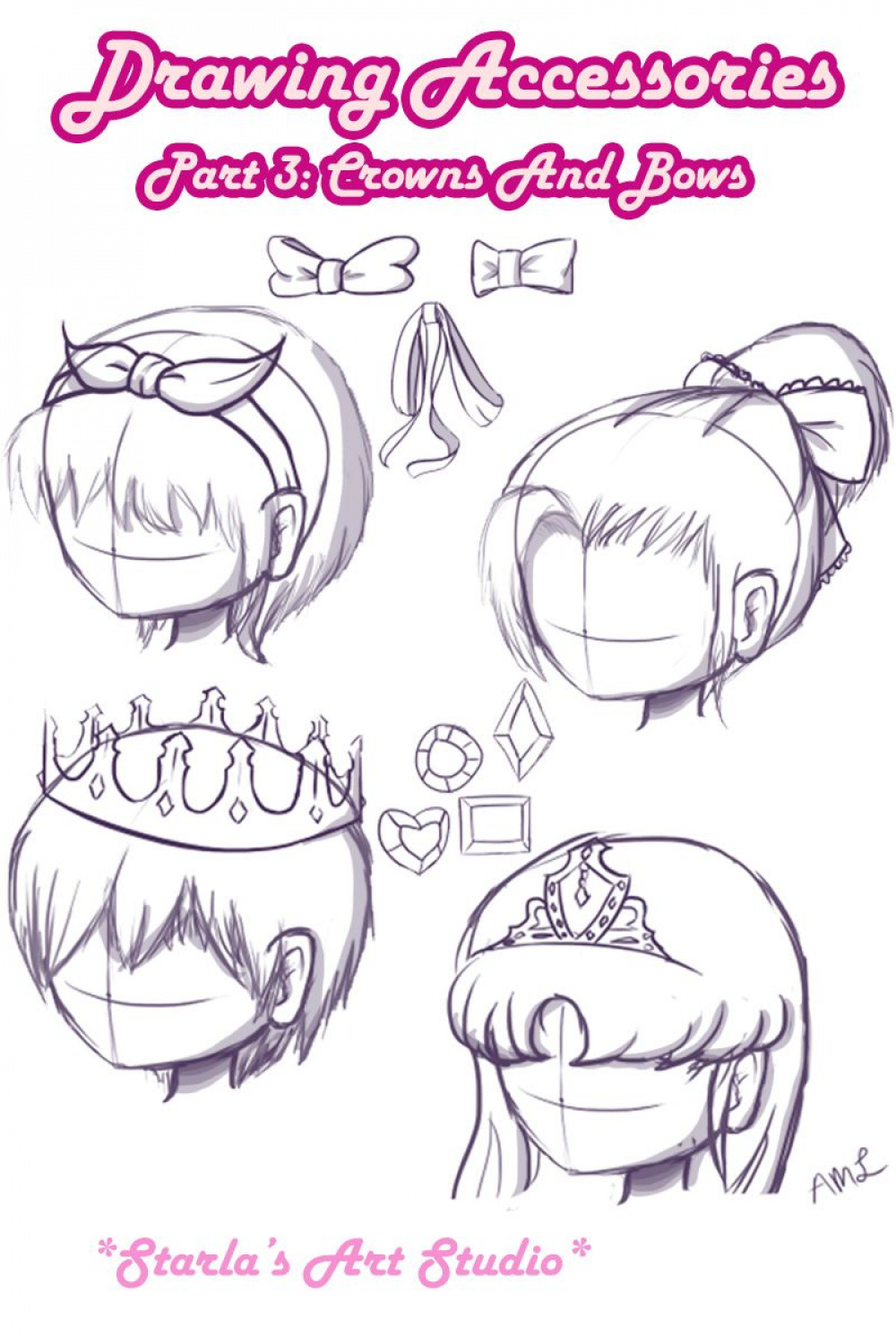 Crowns & Bows: Here is a reference image on how to draw  types of