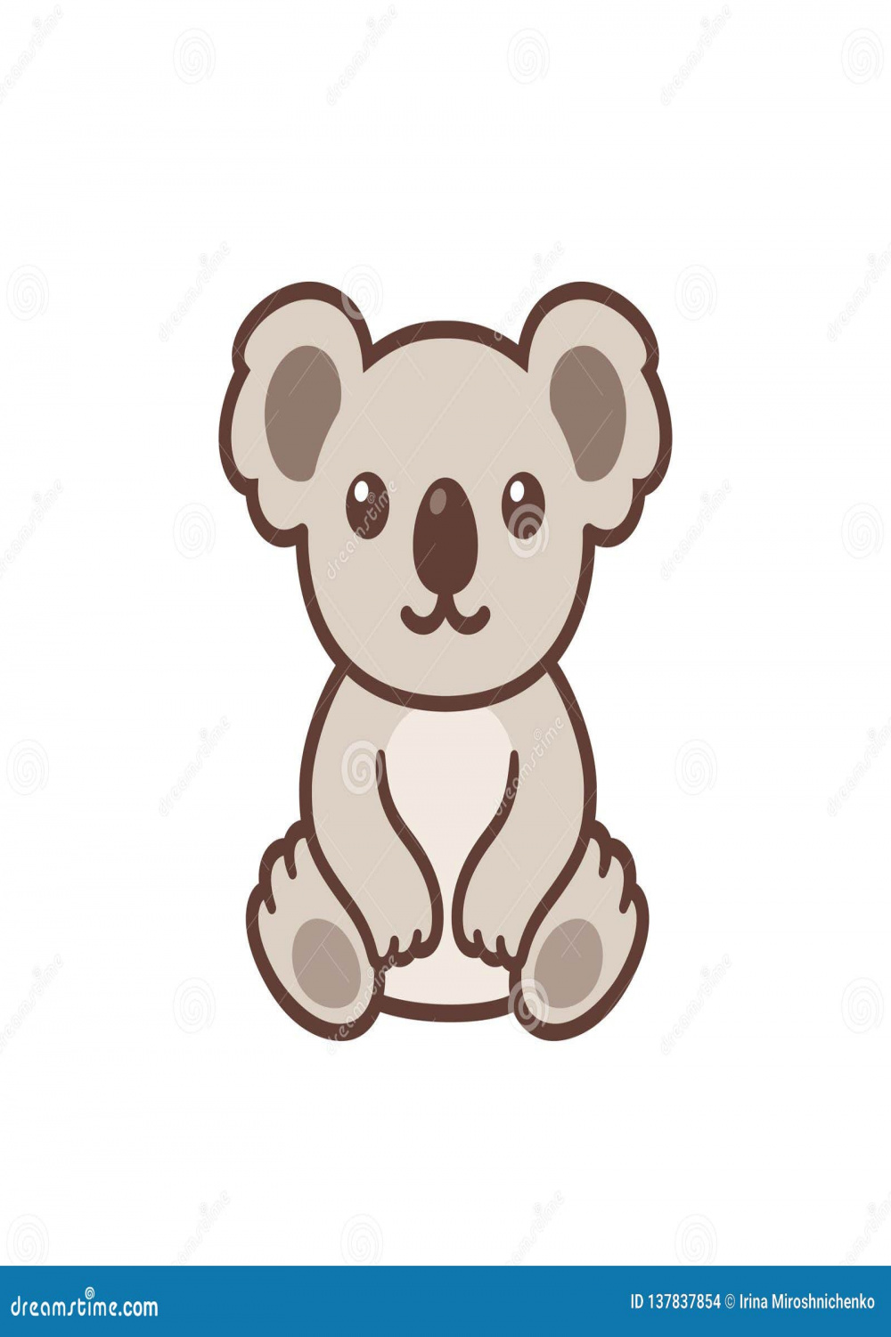 Cute cartoon koala stock vector