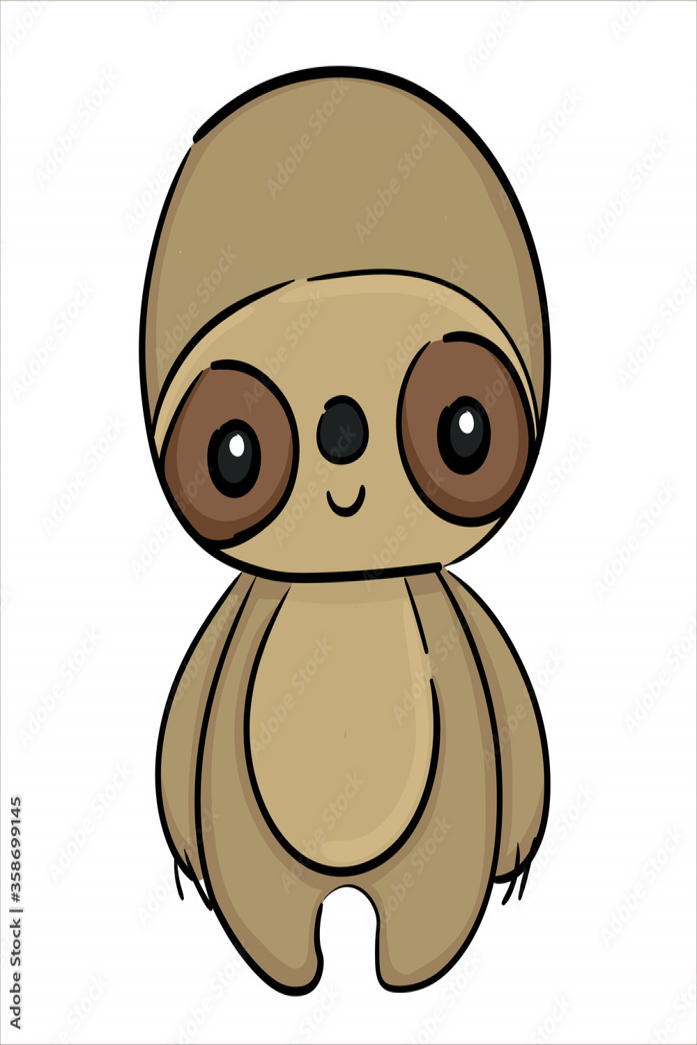 Cute sloth. Hand drawn sloth