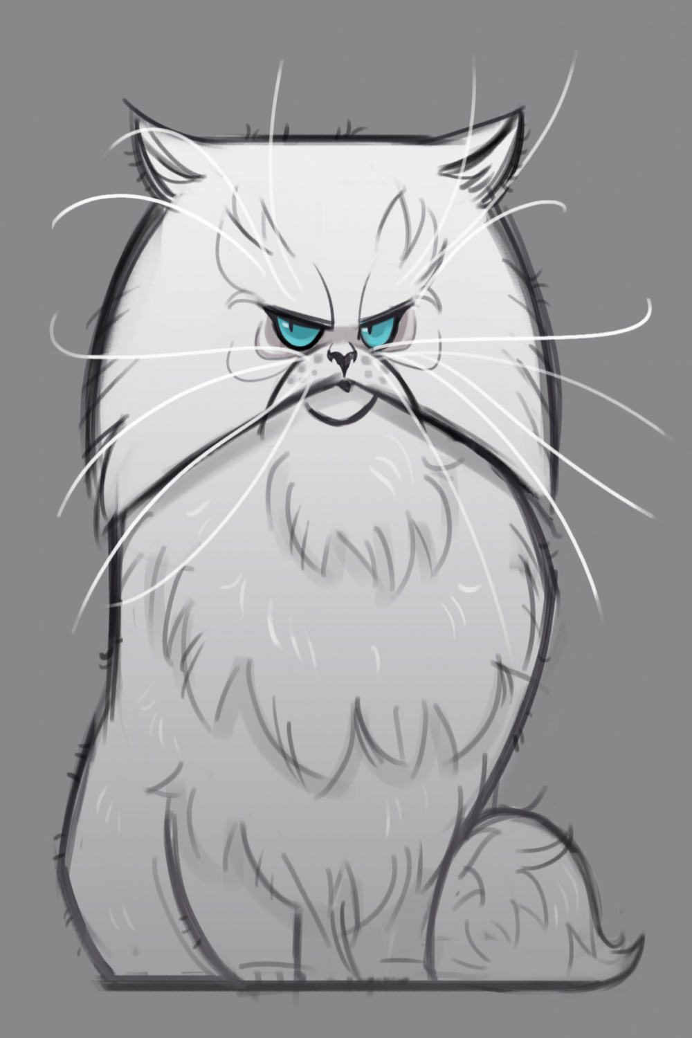 Daily Cat Drawings — : Evil doer This cat just looks spiteful.