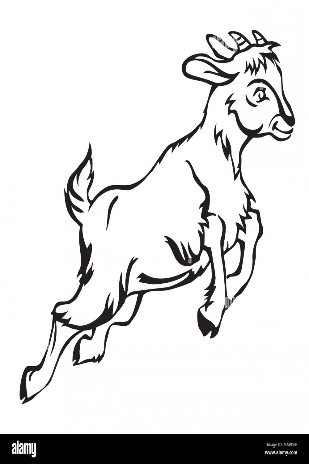 Decorative jumping funny cartoon goat kid