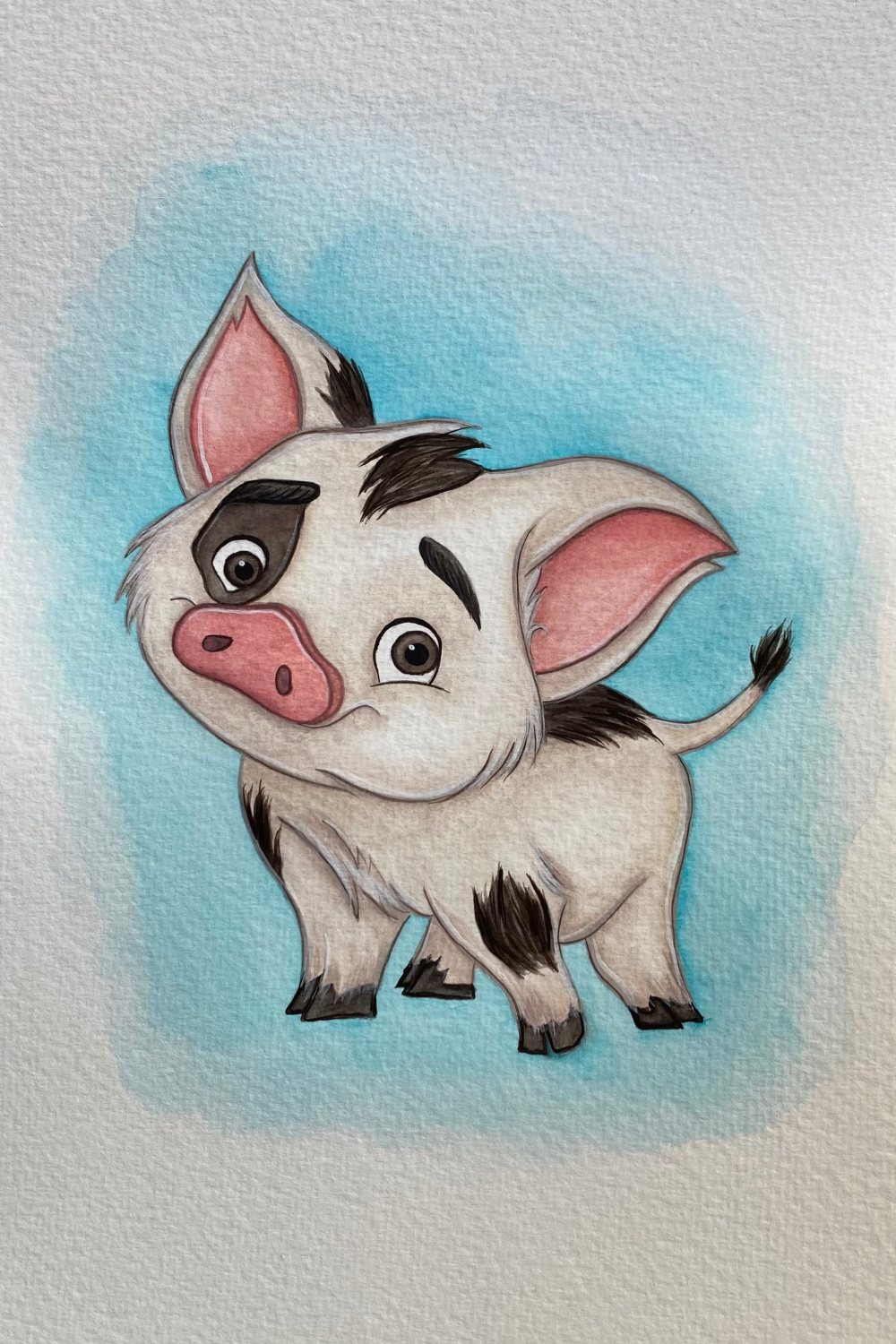 Disney’s Moana - Pua Pig - Watercolor Painting - Original and Prints
