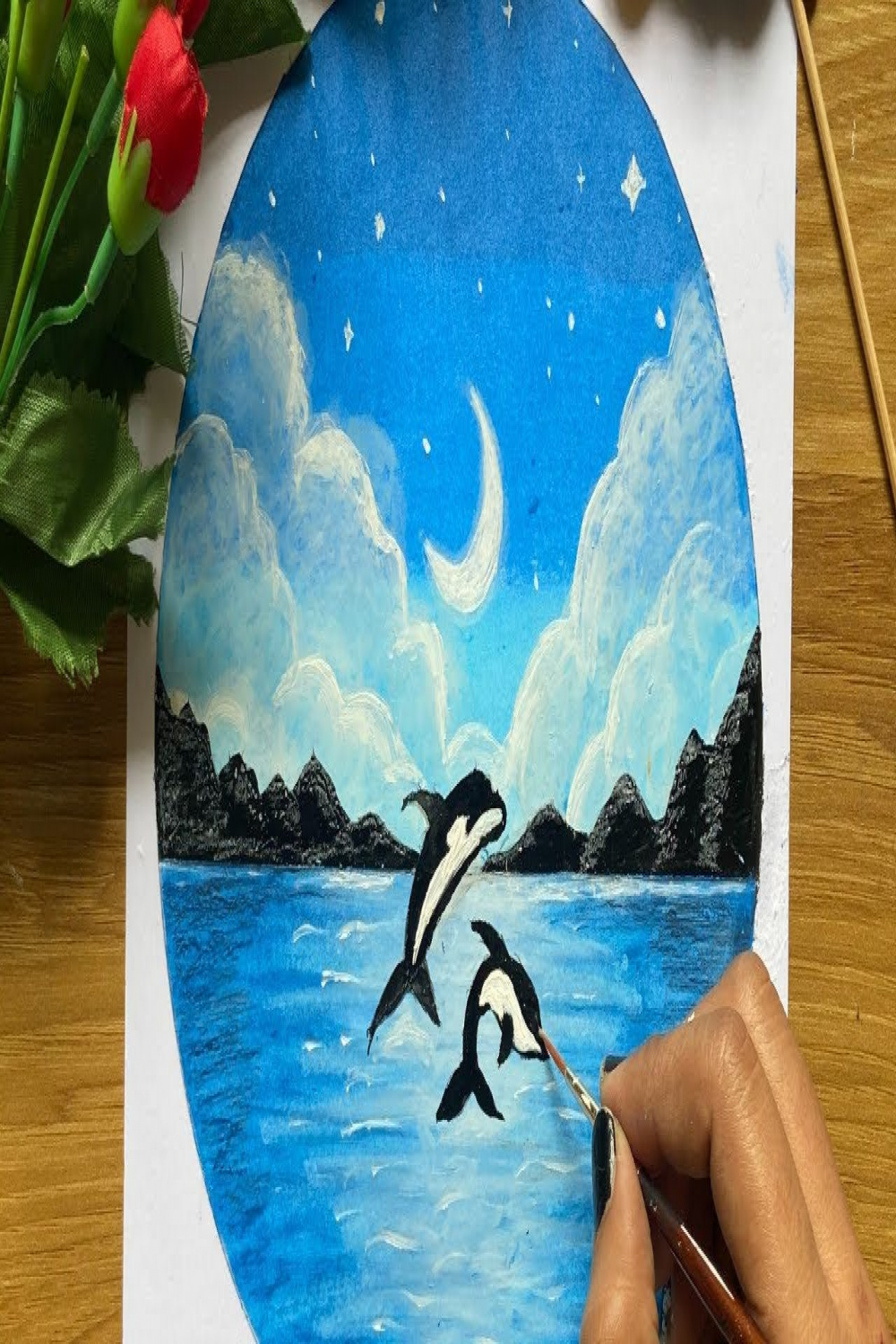 Dolphin Diving in to the Sea Scenery Drawing & Painting - YouTube  Dolphin  drawing, Drawings, Drawing & painting