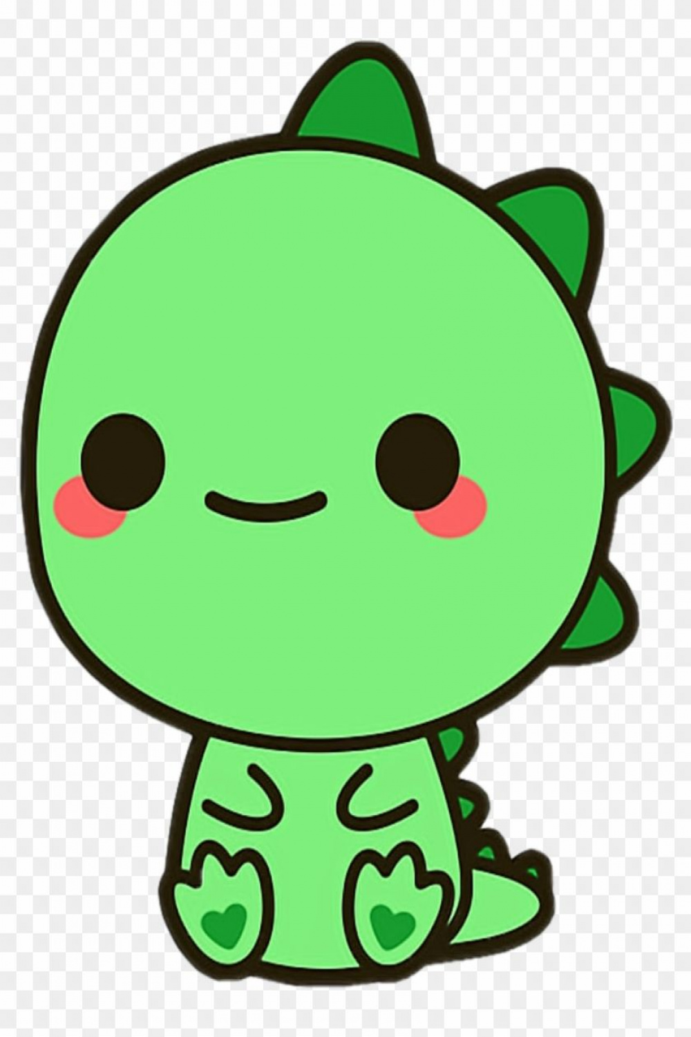 Download and share clipart about Dragon Dinosaur Green Cute Kawaii