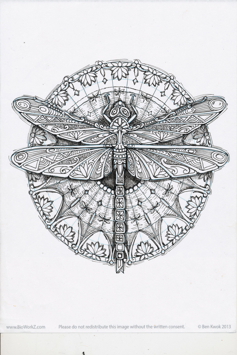 Dragonfly - Ornation Creation - art by Cindy Lysonski  Dragonfly