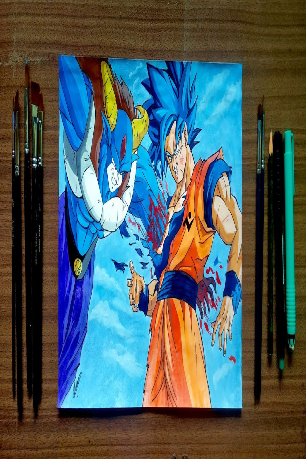 Drawing Goku Vs Moro  Goku get