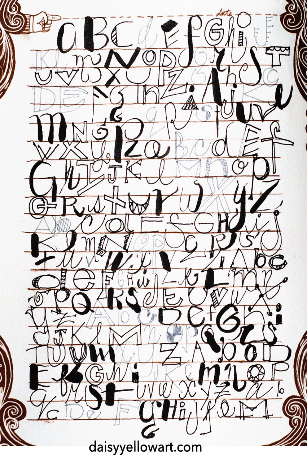 Drawing in My Alphabet Journal