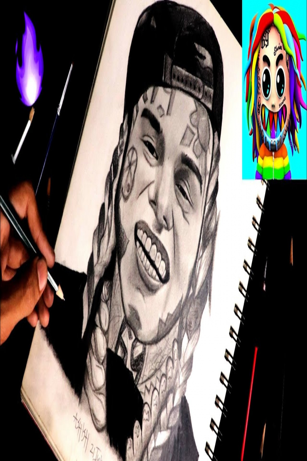 Drawing ixine l ixine pencil drawing l Gooba l Tekashi
