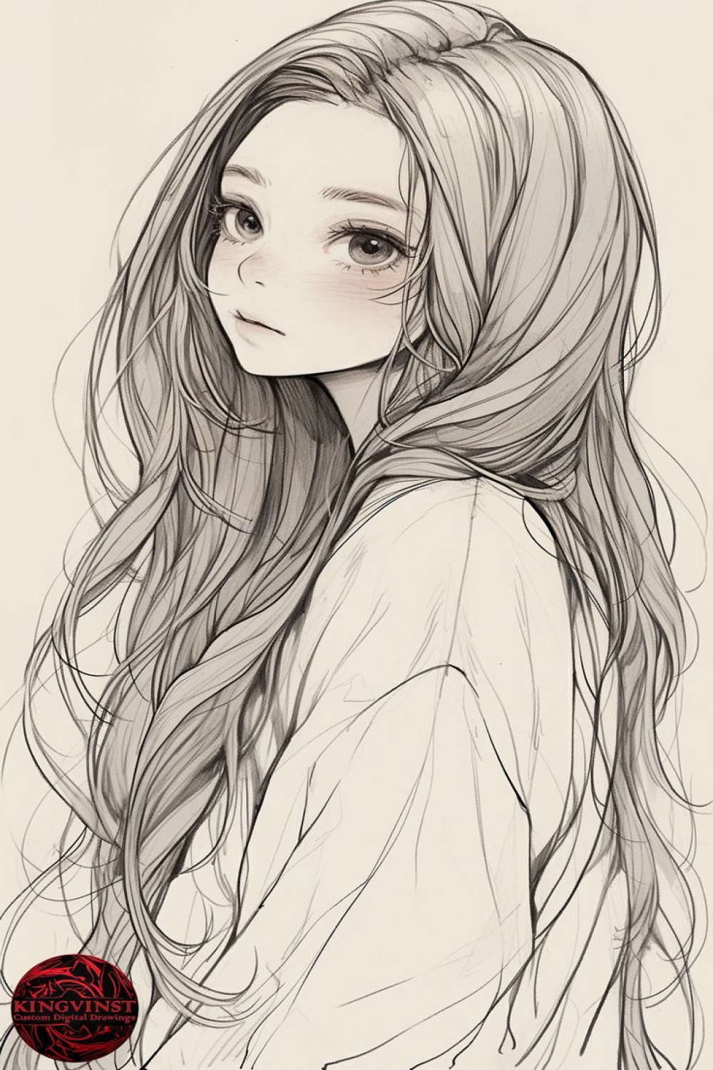 Drawing tutorial  beautiful anime girl  young woman  pencil art