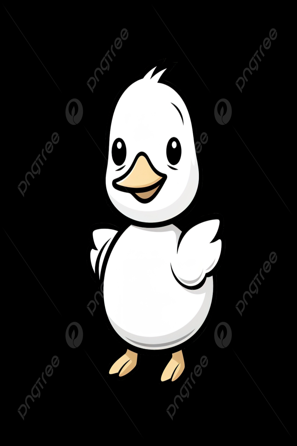 Duck Cartoon Doodle Kawaii Anime Coloring Page Cute Illustration