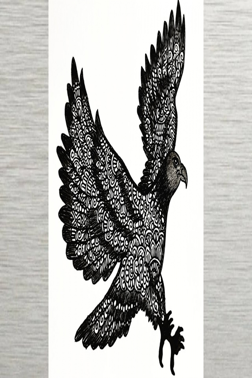 Eagle mandala  An eagle was draw in mandala  zentangle  doodle  step by  step tutorial