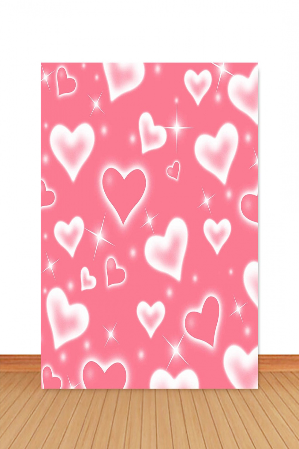 Early s Pink Heart Photo Backdrop s Love Valentines Wedding