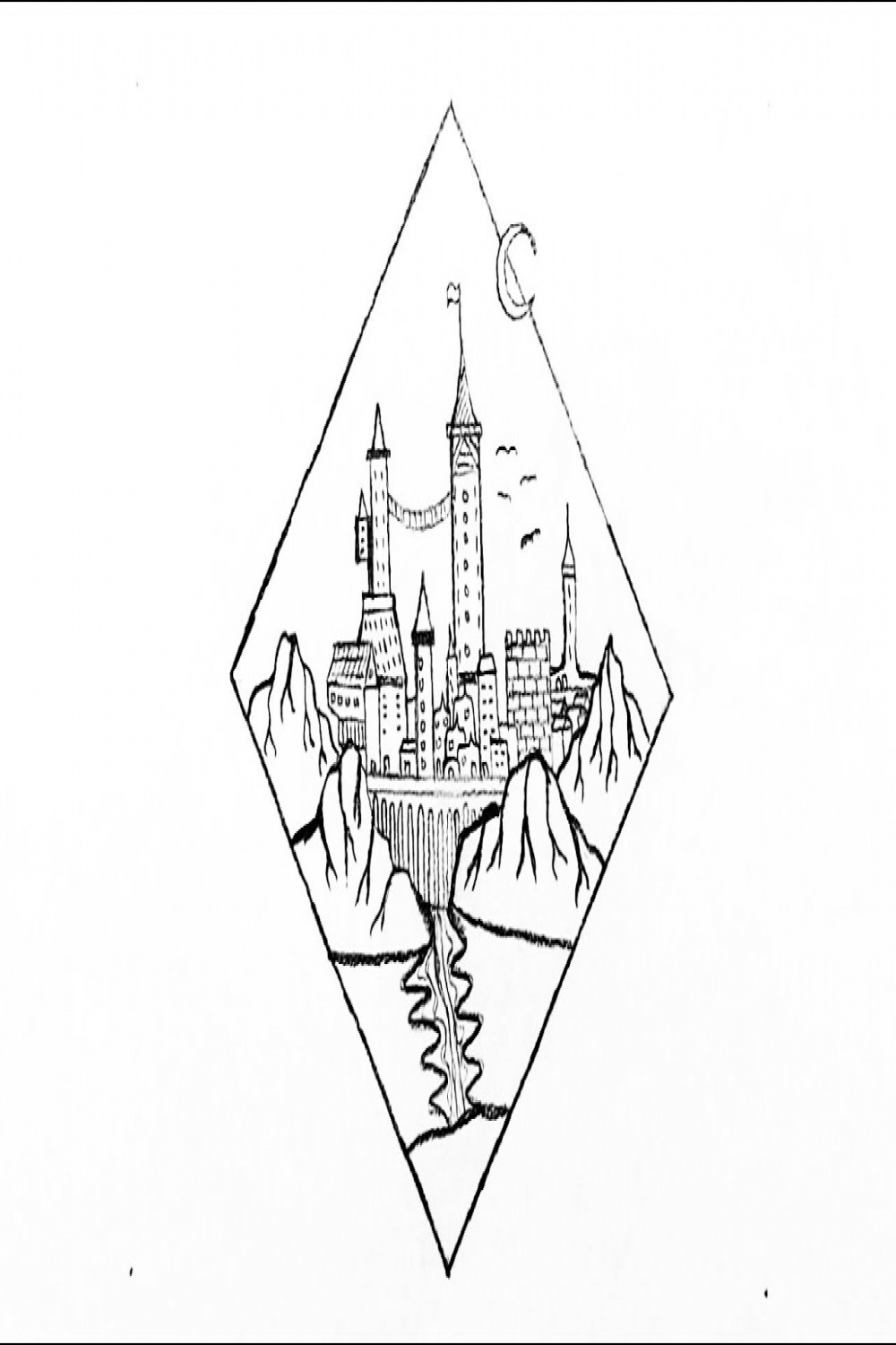Easy Drawing Ideas -  (Minimalist Chateau)