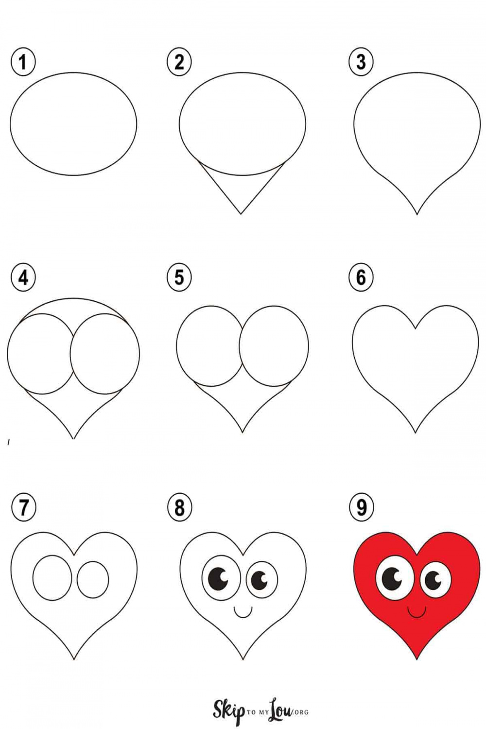Easy Heart Drawings with Step by Step Guides  Skip To My Lou