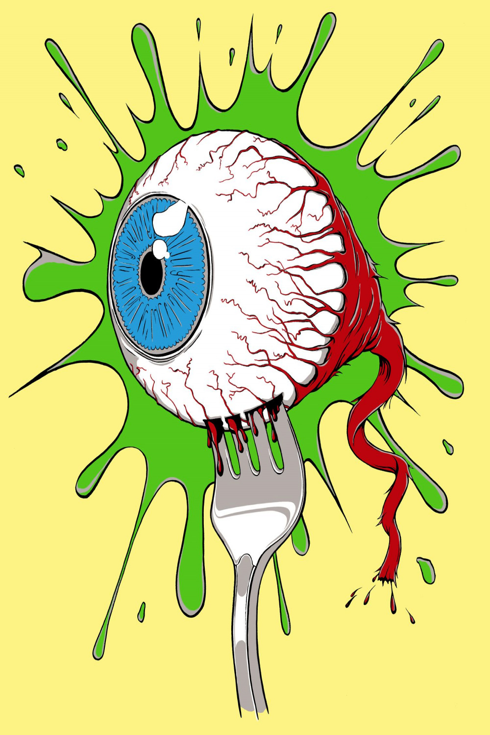 Eyeball art, Flying eyeball art, Graffiti drawing