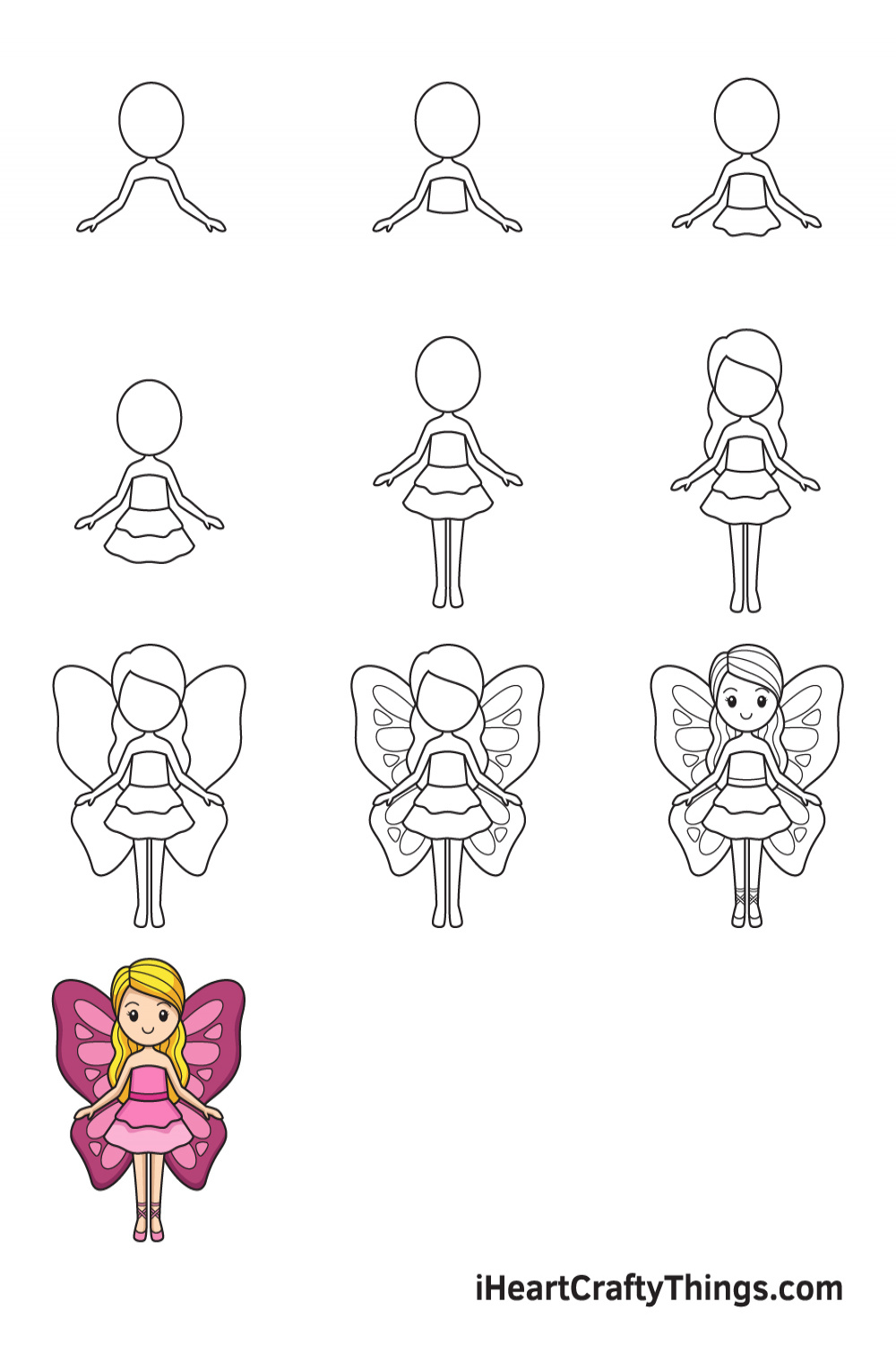 Fairy Drawing - How To Draw A Fairy Step By Step