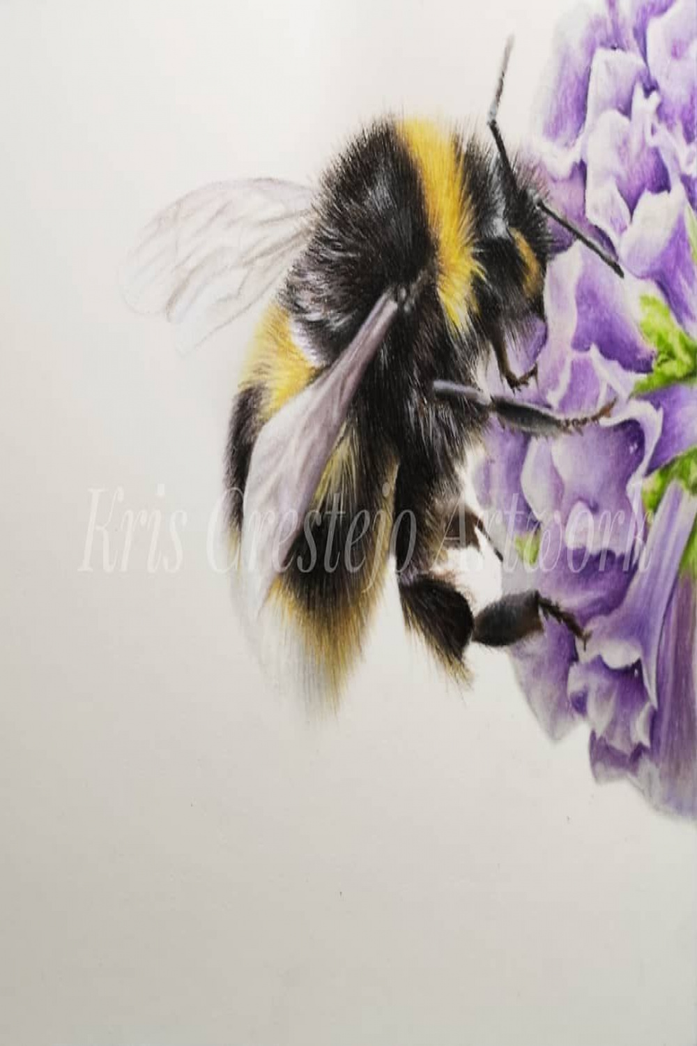 ❤❤ Fantastic Bumblebee Drawing with Pastels by