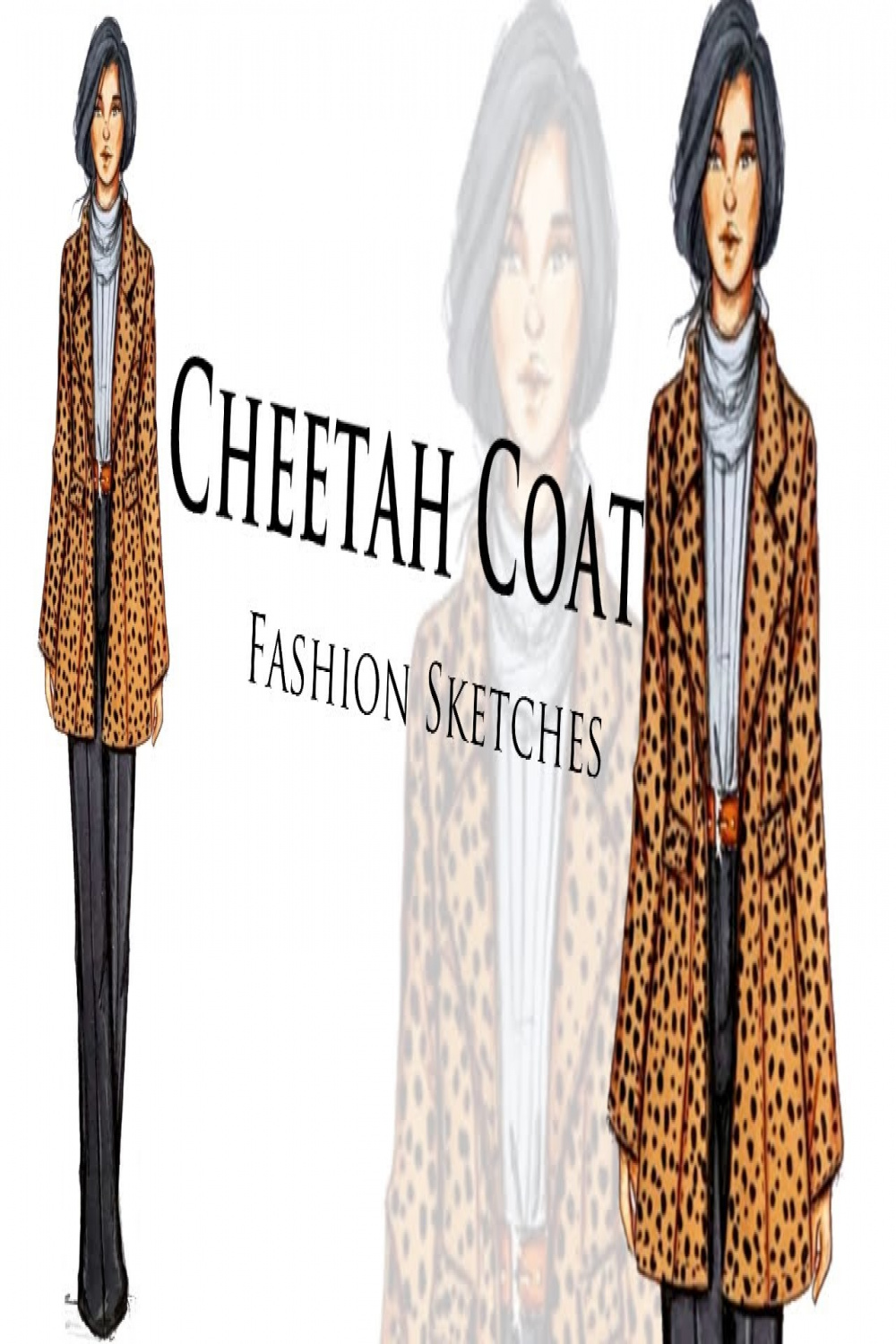 Fashion illustration: how to draw a cheetah print/Coat